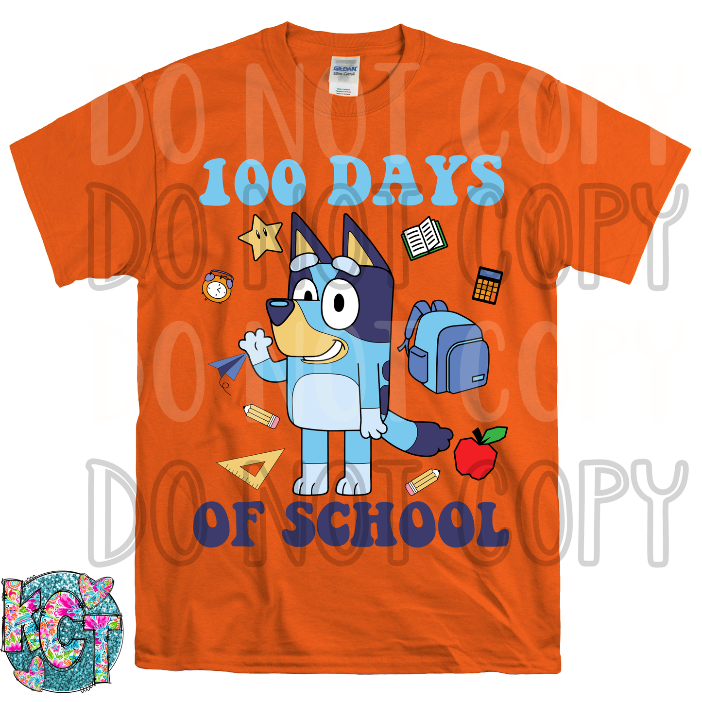 100 days of School Bluey DTF