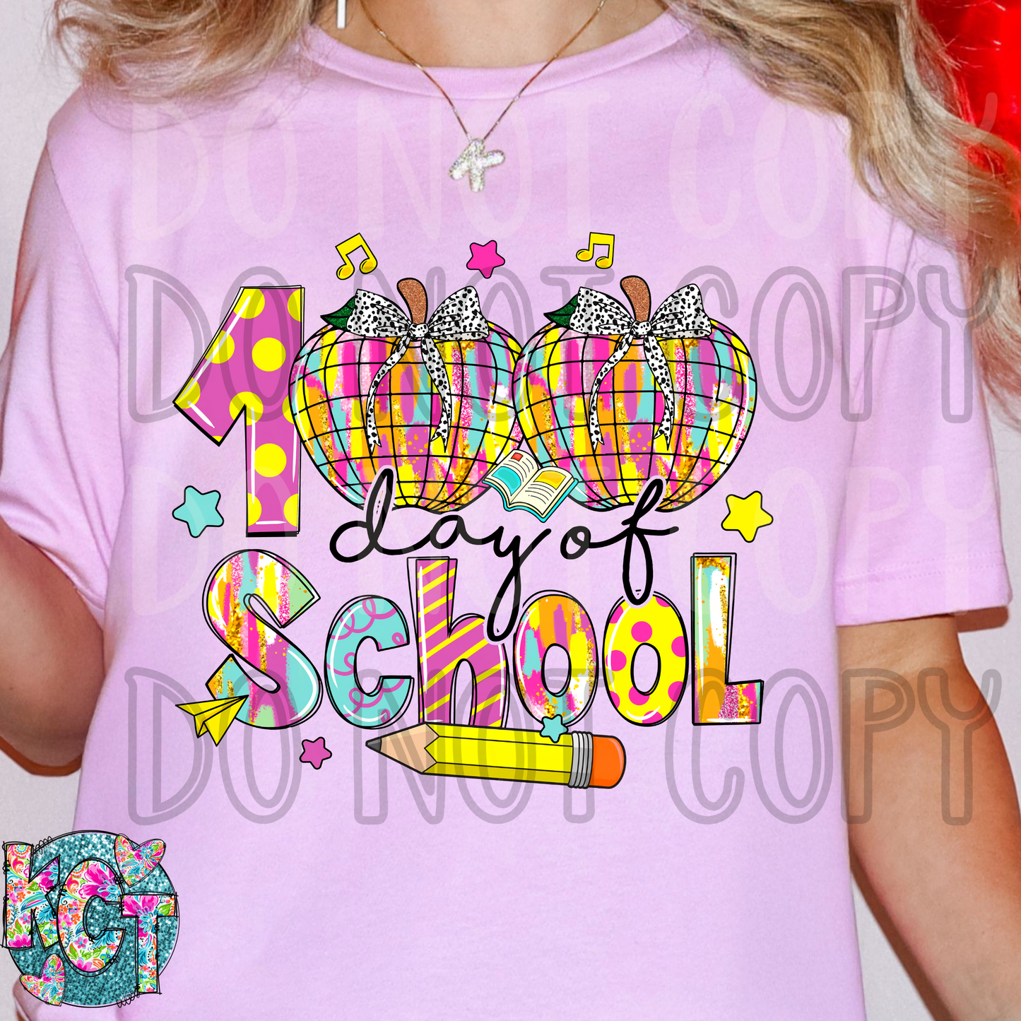 100 days disco balls DTF