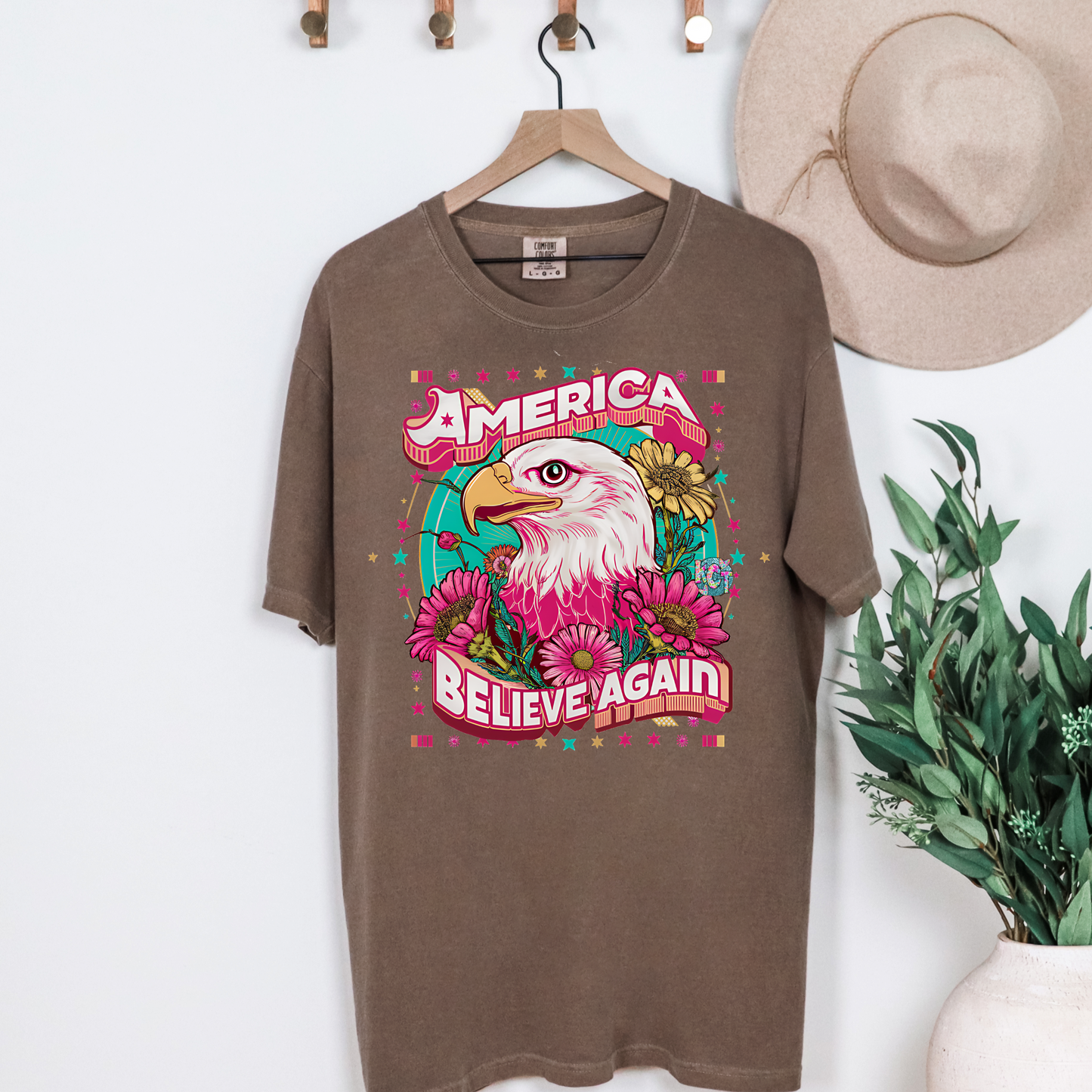 america believe again ( white letters) DTF