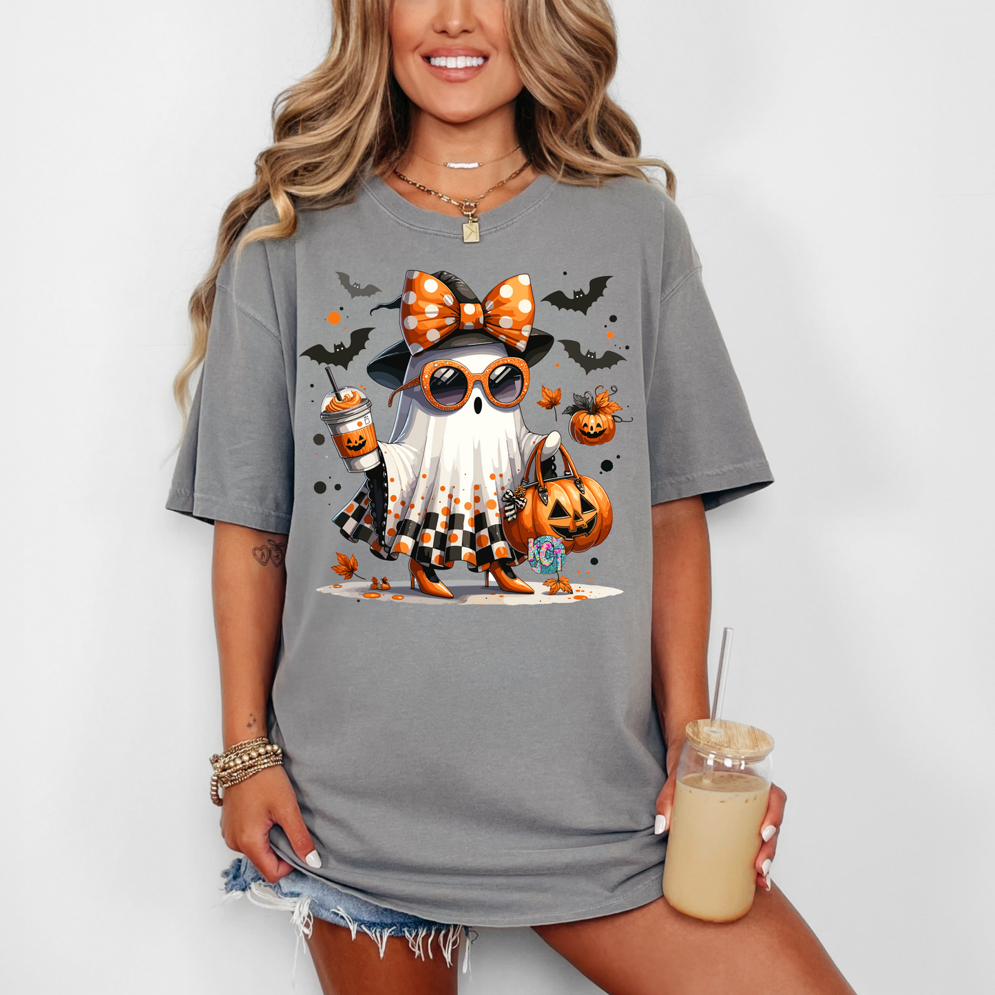 A Boo with Coffee DTF