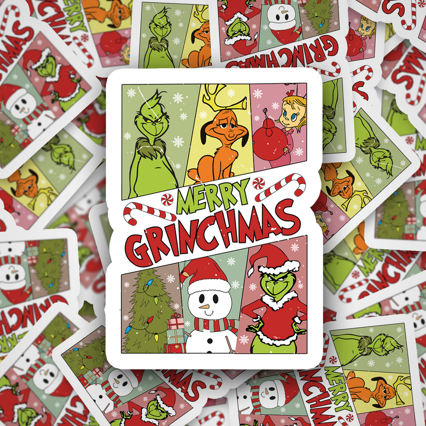 Green Dude Christmas Sticker Set