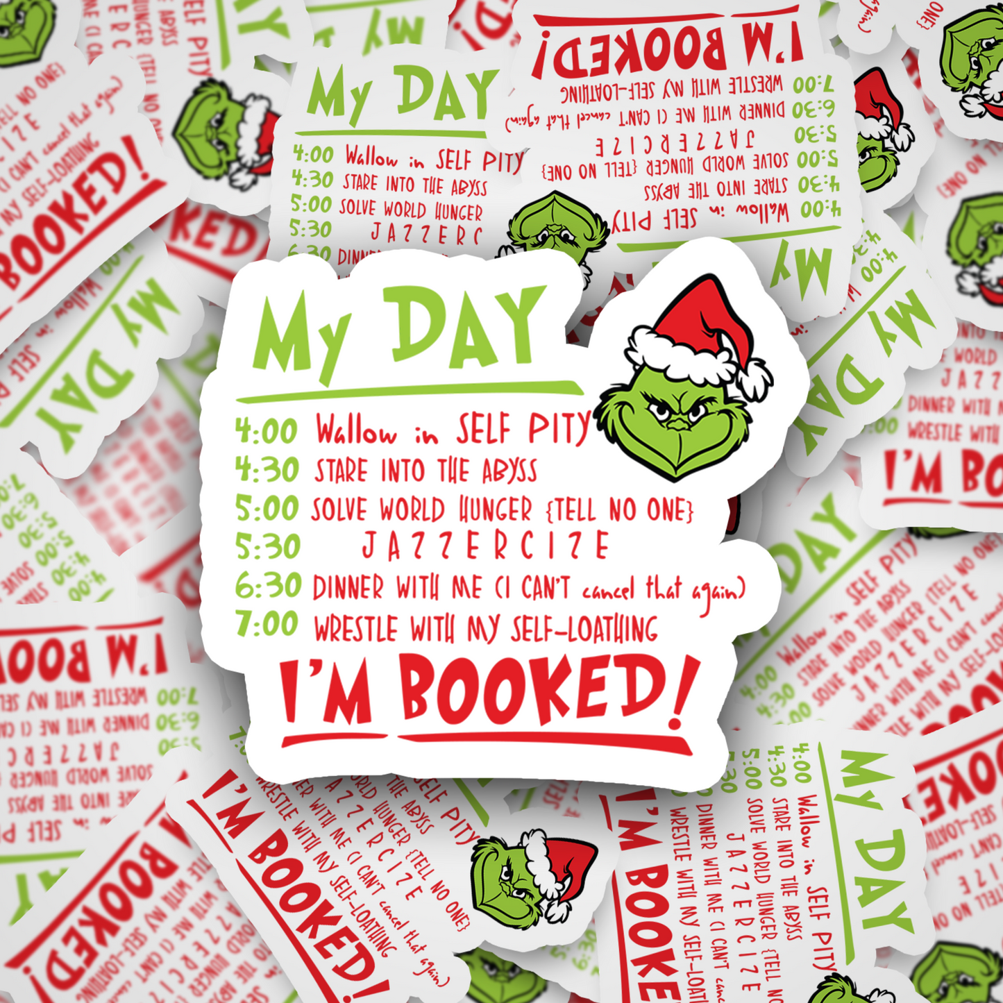 Green Dude Christmas Sticker Set