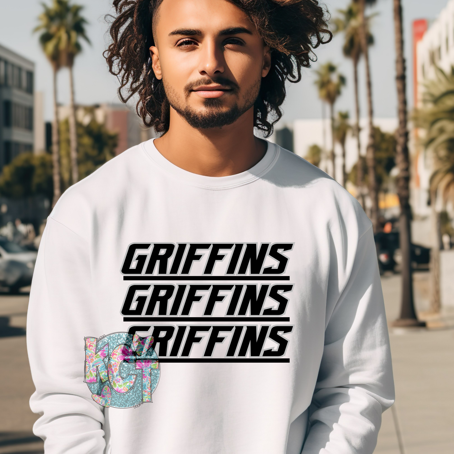 3X Black and Silver Griffins Dtf