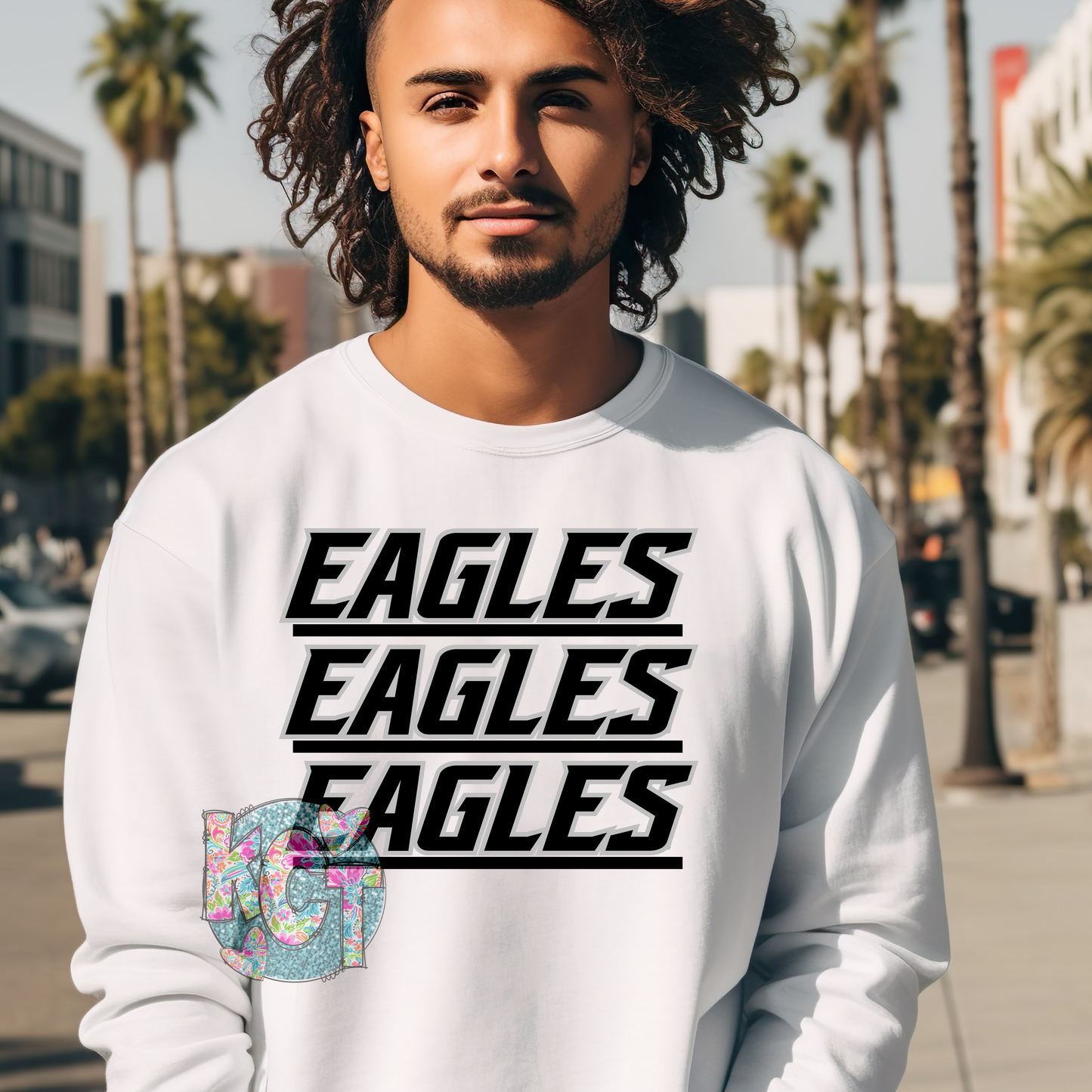 3X Black and Silver Eagles Dtf