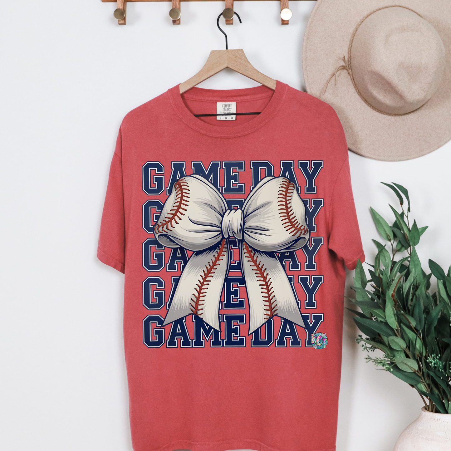 Game Day Baseball Bow DTF