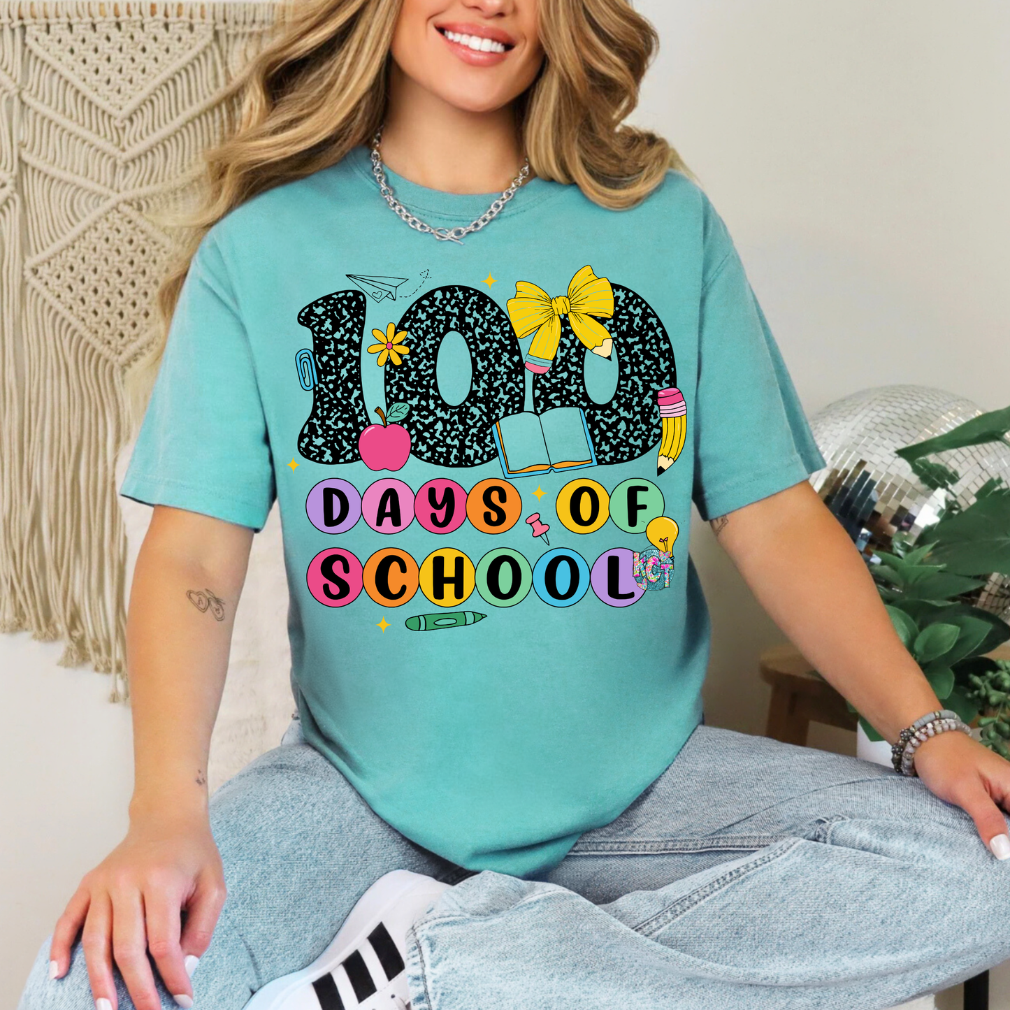 100 day compostion book DTF