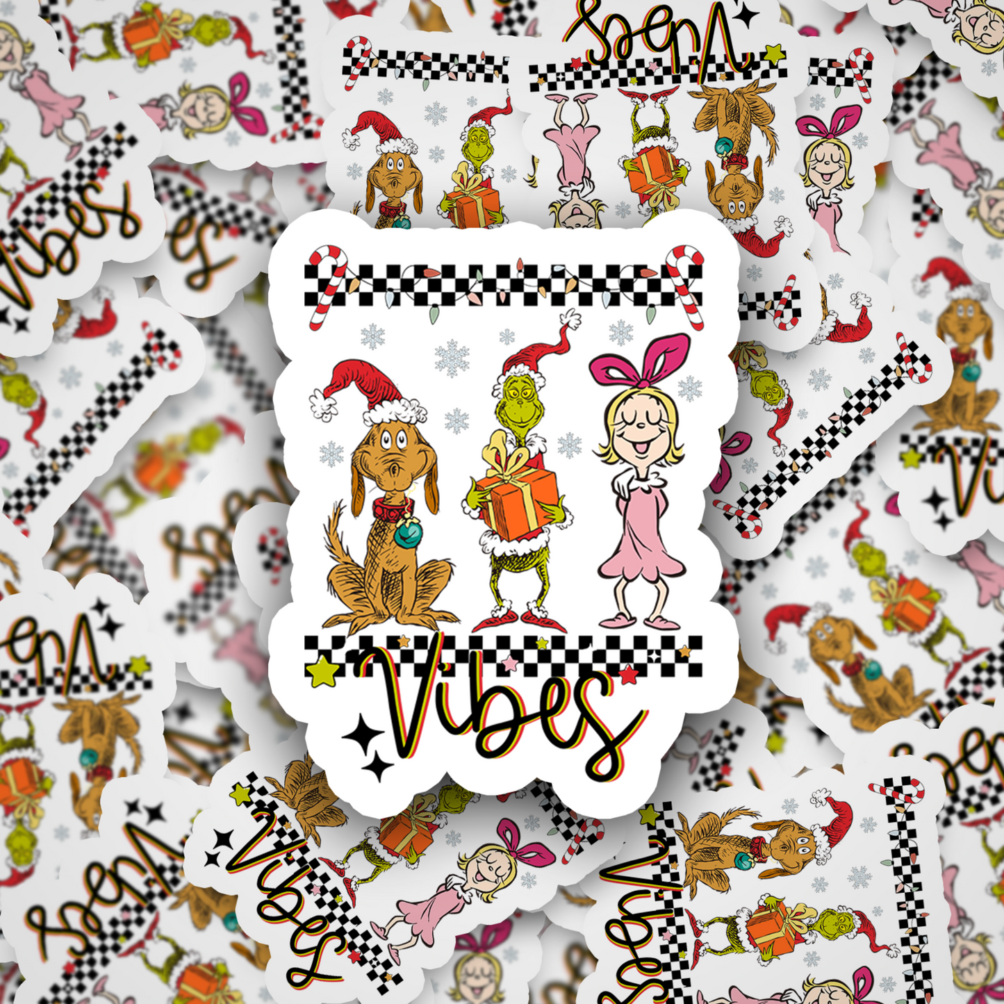 Green Dude Christmas Sticker Set
