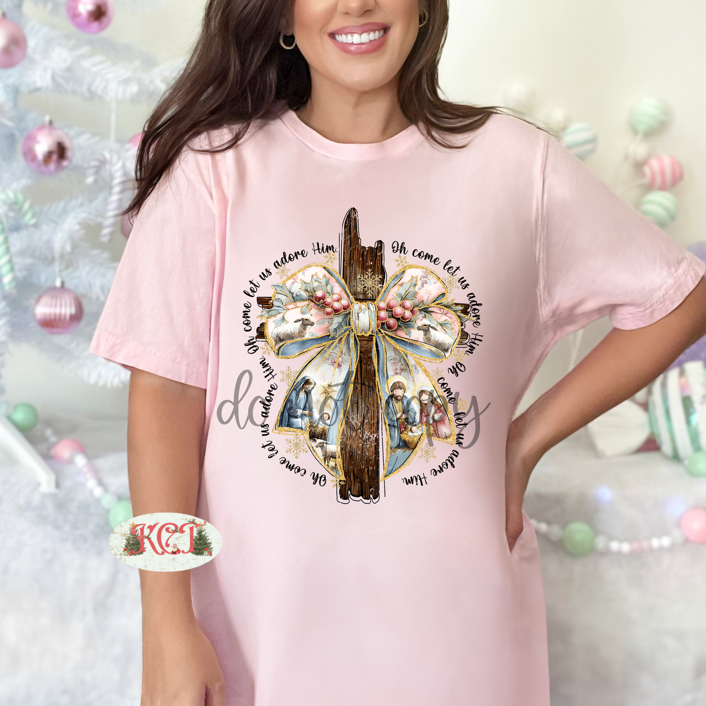 Nativity Cow Cross DTF