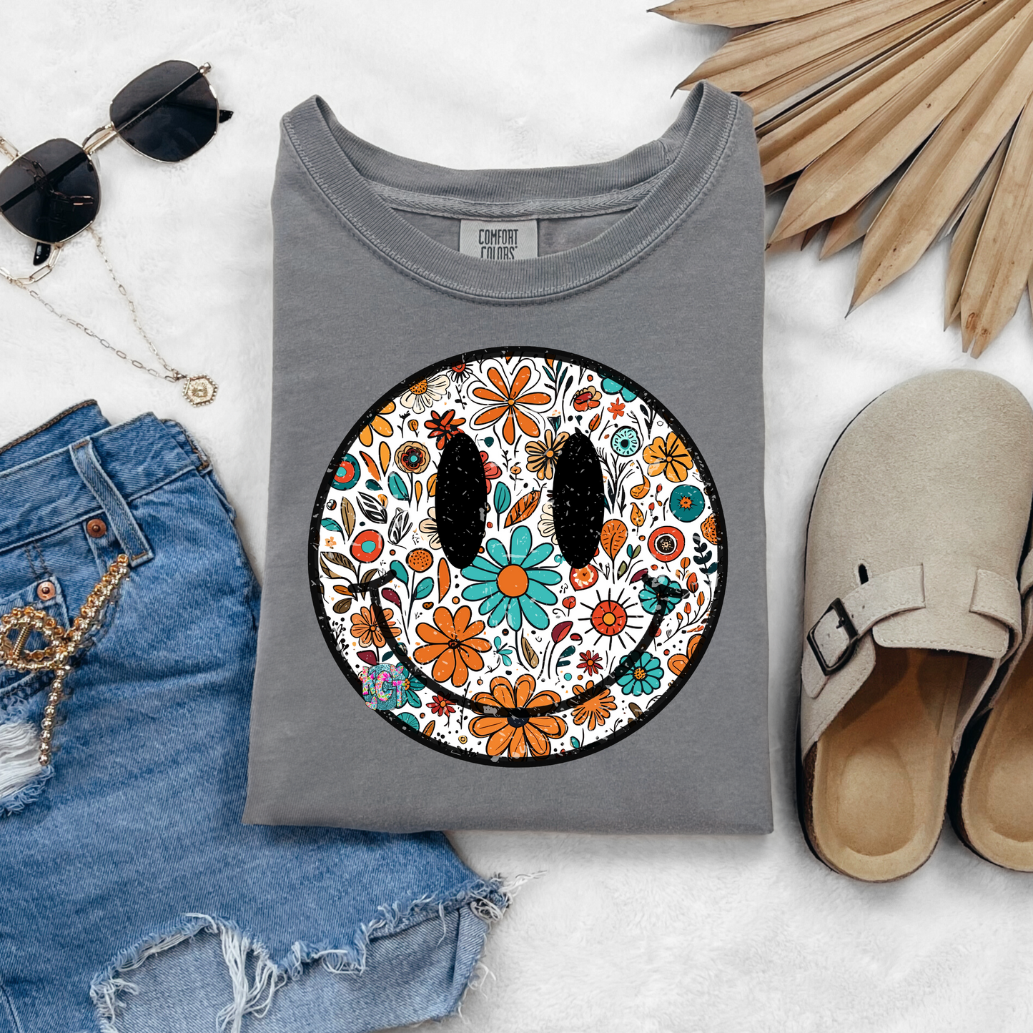 Floral face Dtf