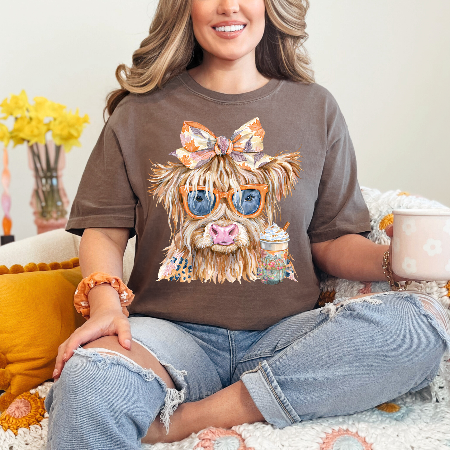 Fall Highland Cow DTF