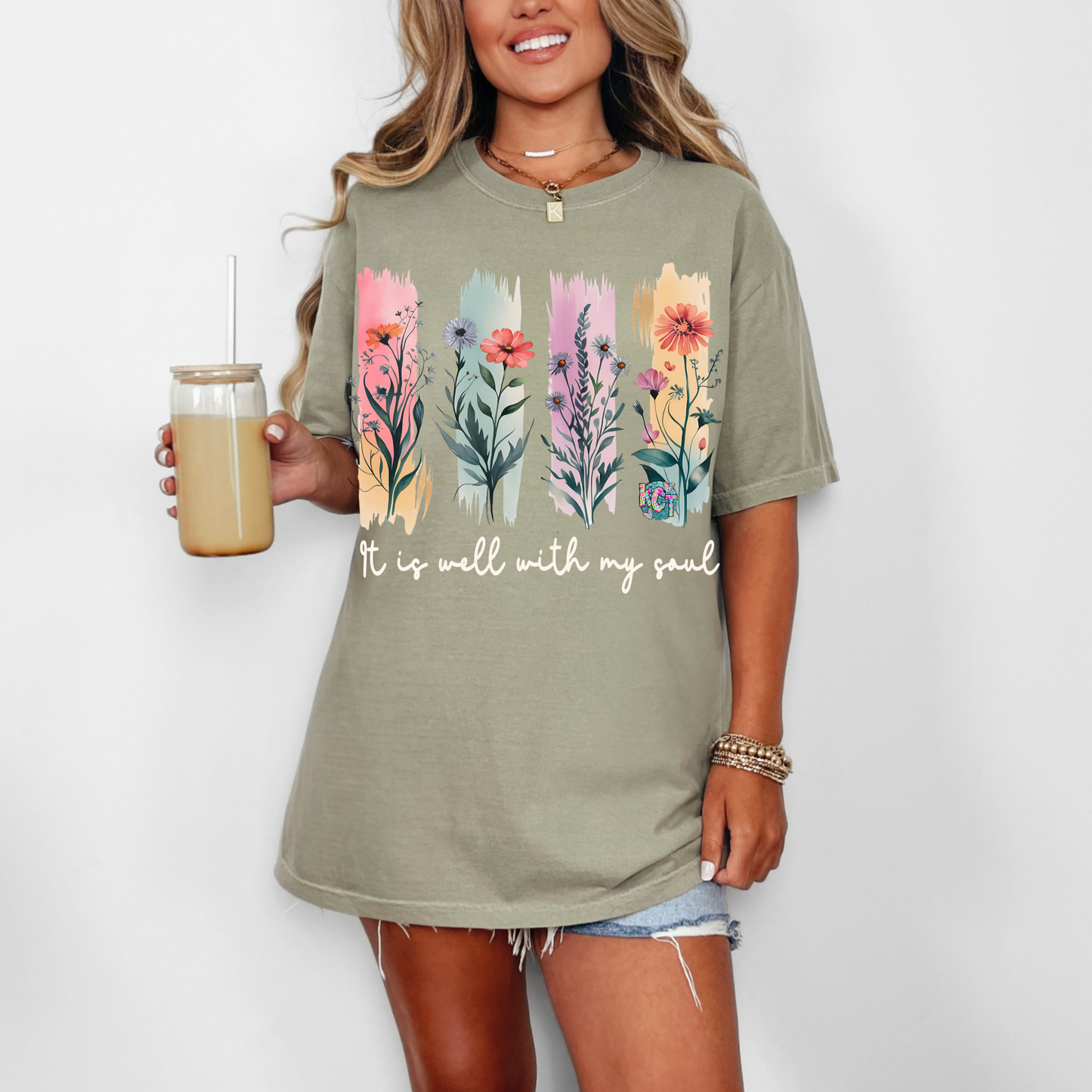 It is well with my soul floral DTF