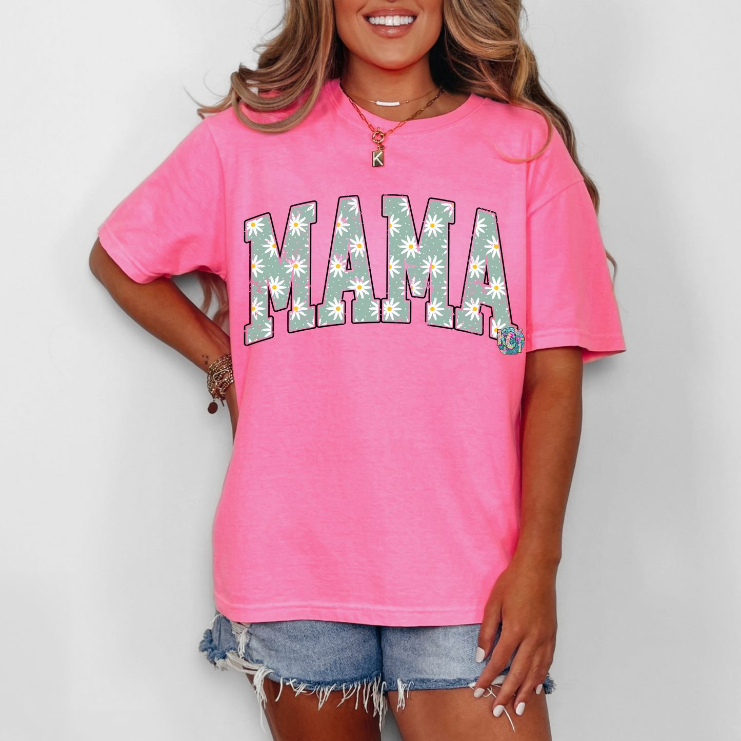mama with daisies DTF