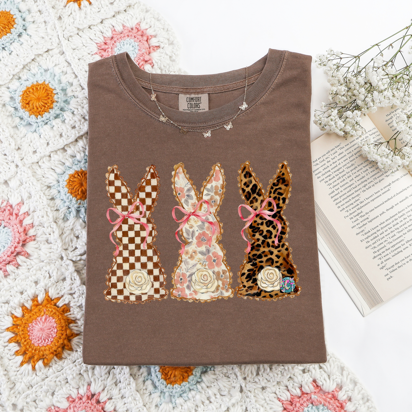 checkered Bunnies DTF