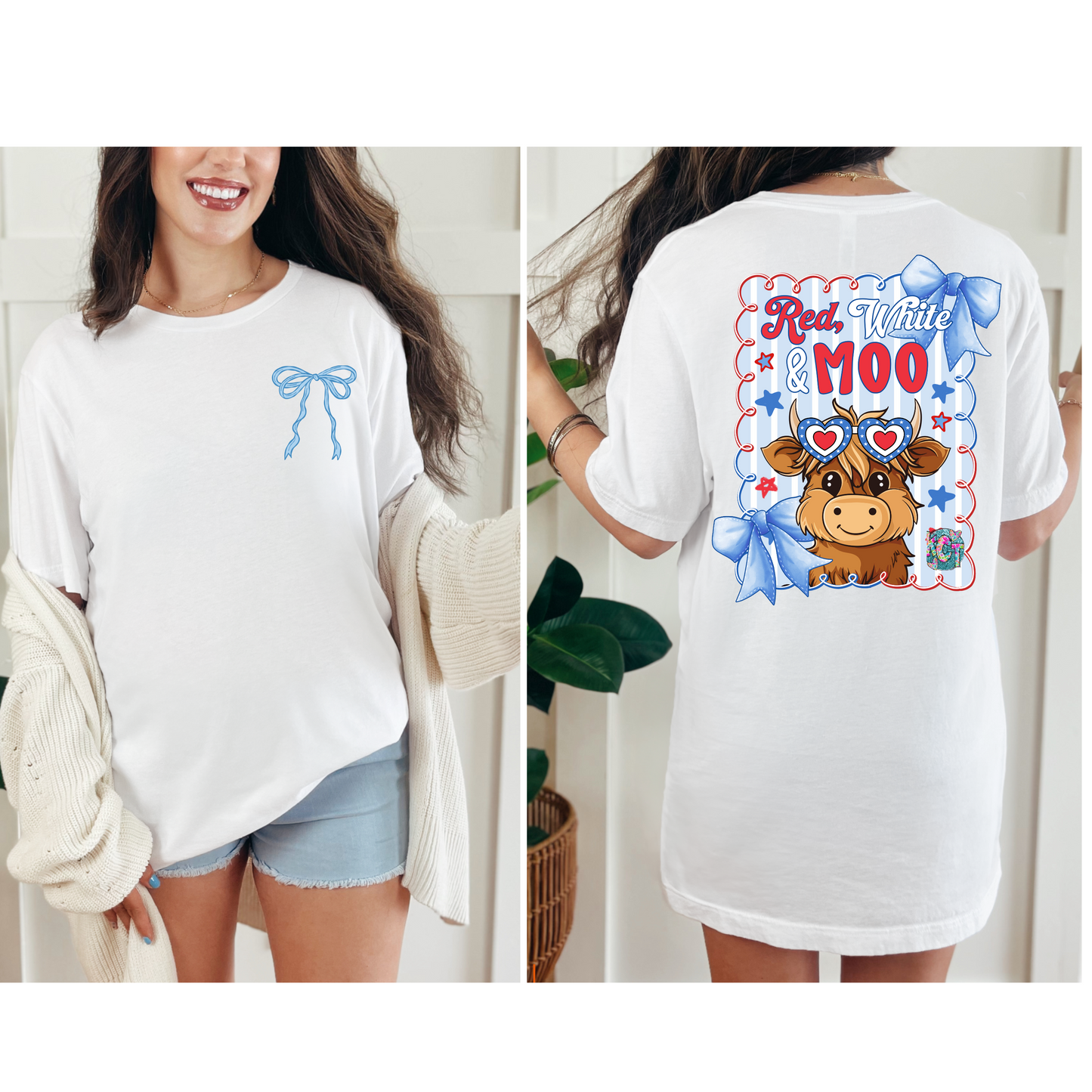 Red White and Moo DTF