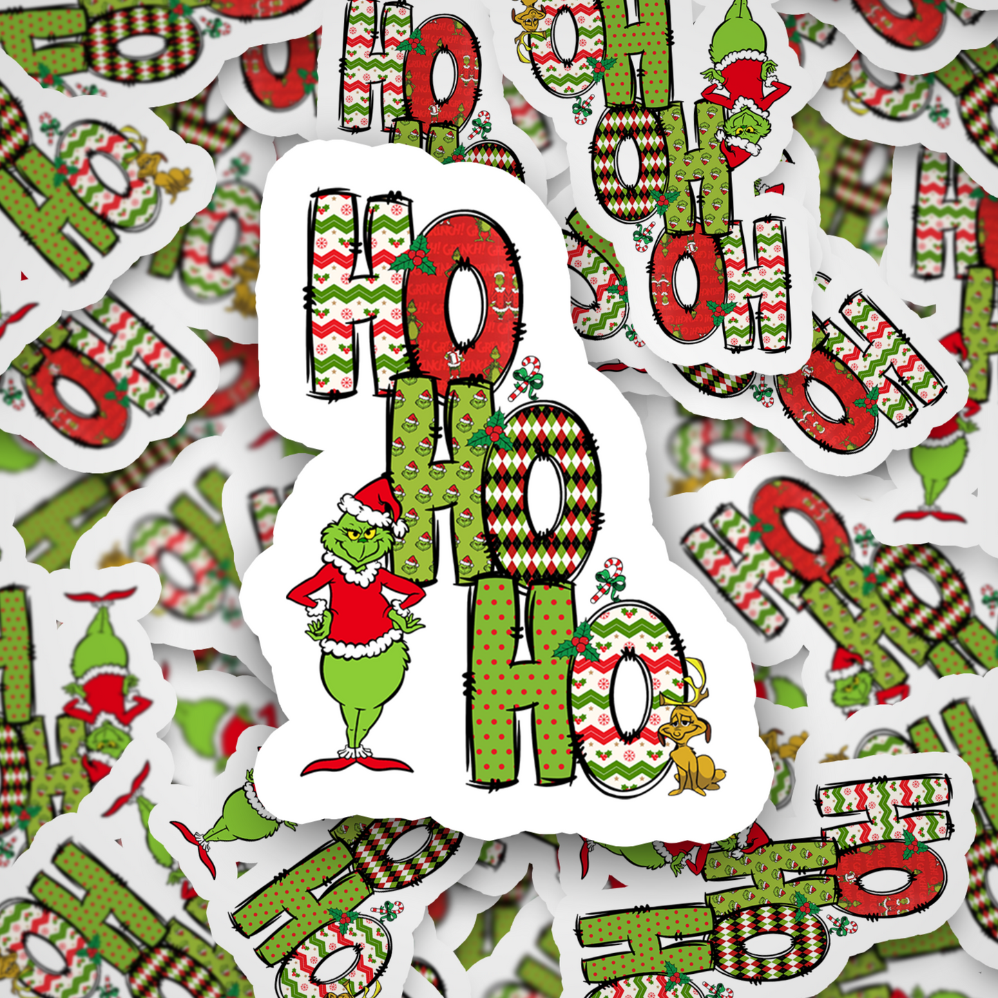 Green Dude Christmas Sticker Set