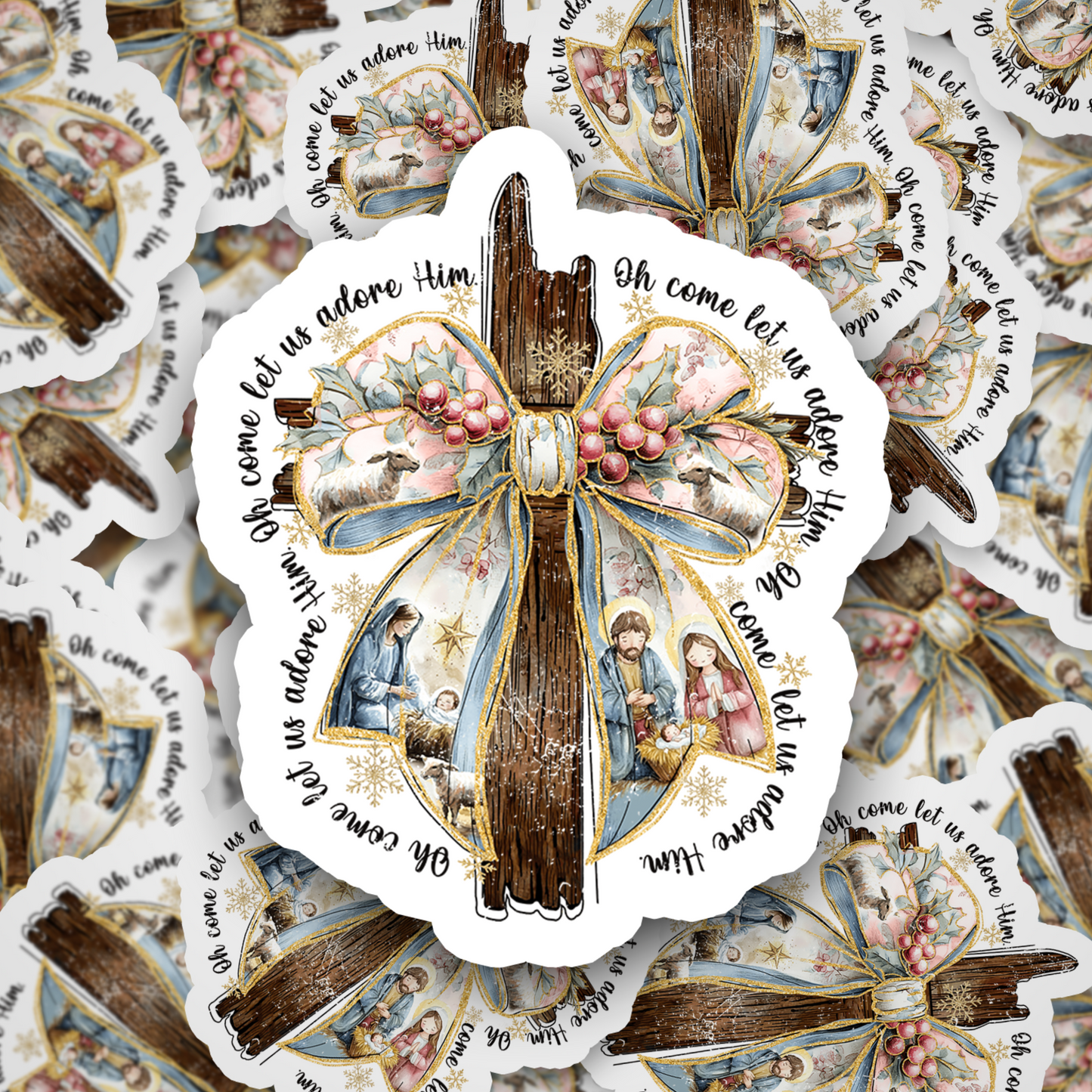Nativity Bow with Cross DC