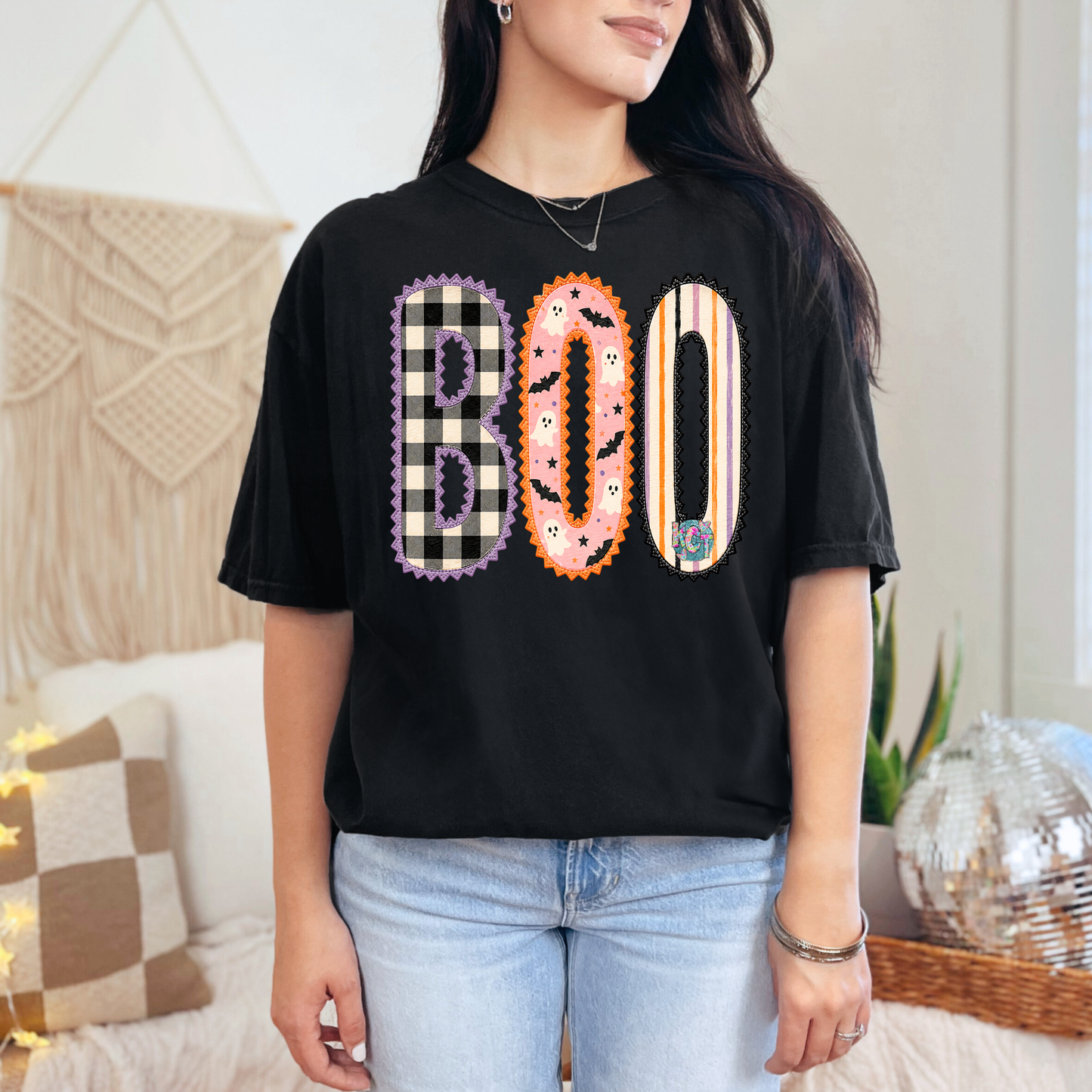 Boo with lace DTF