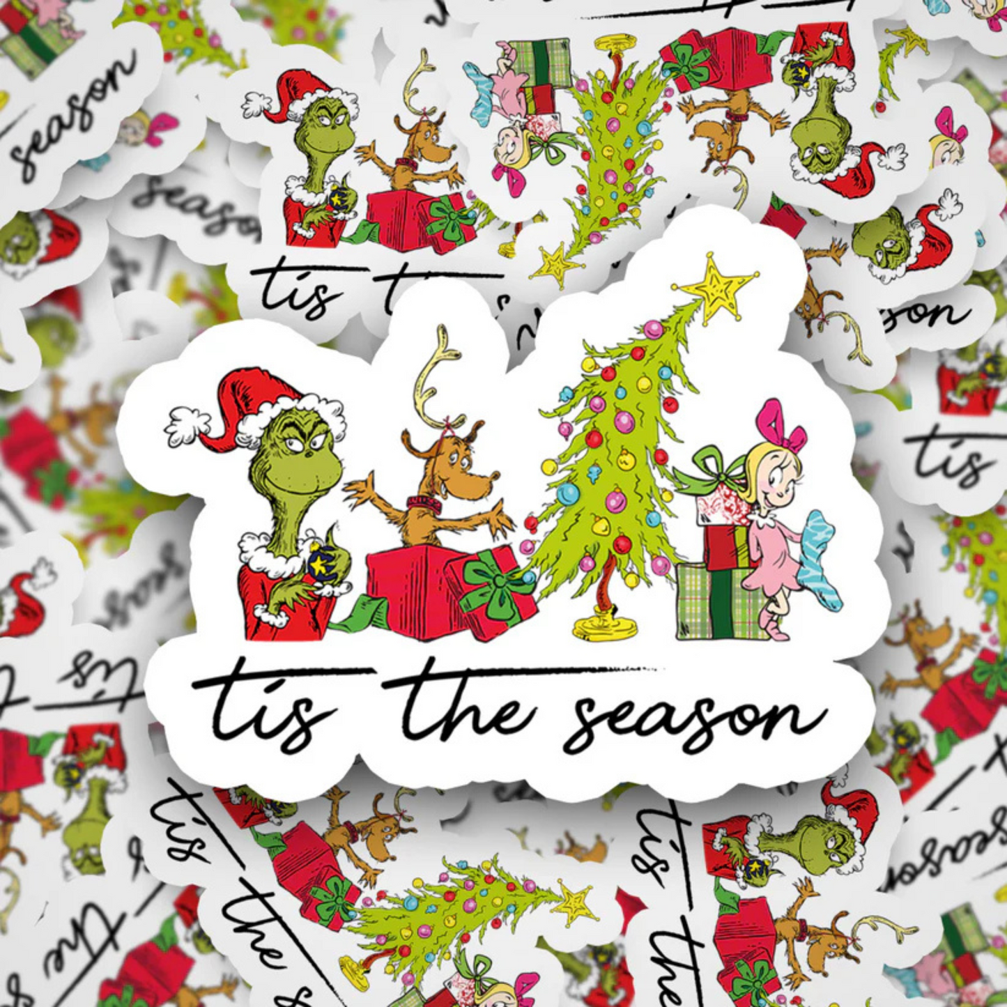 Green Dude Christmas Sticker Set