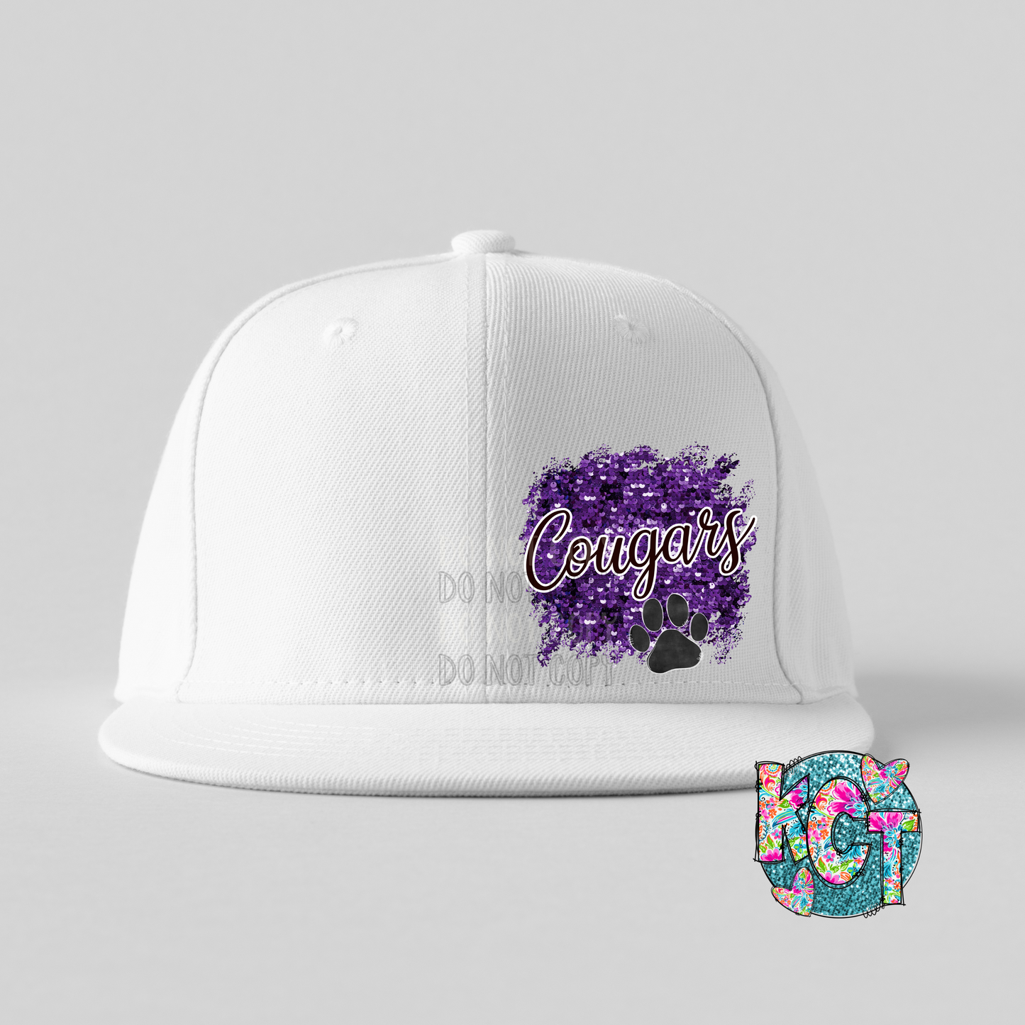 Cougars Sequin Purple PNG