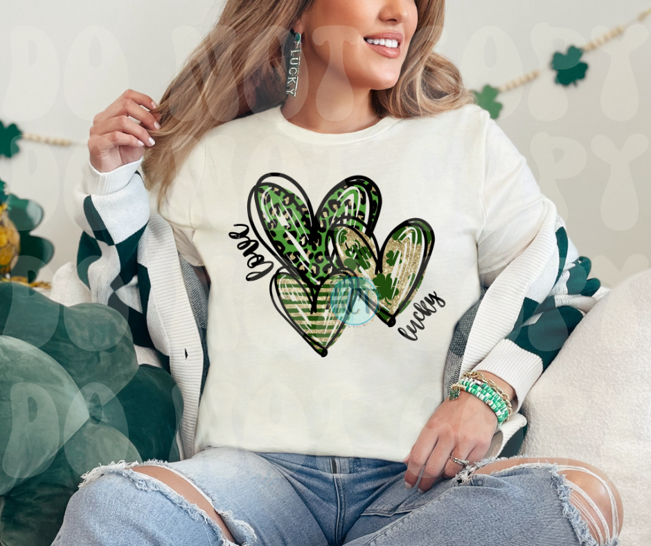 Lucky hearts Dtf
