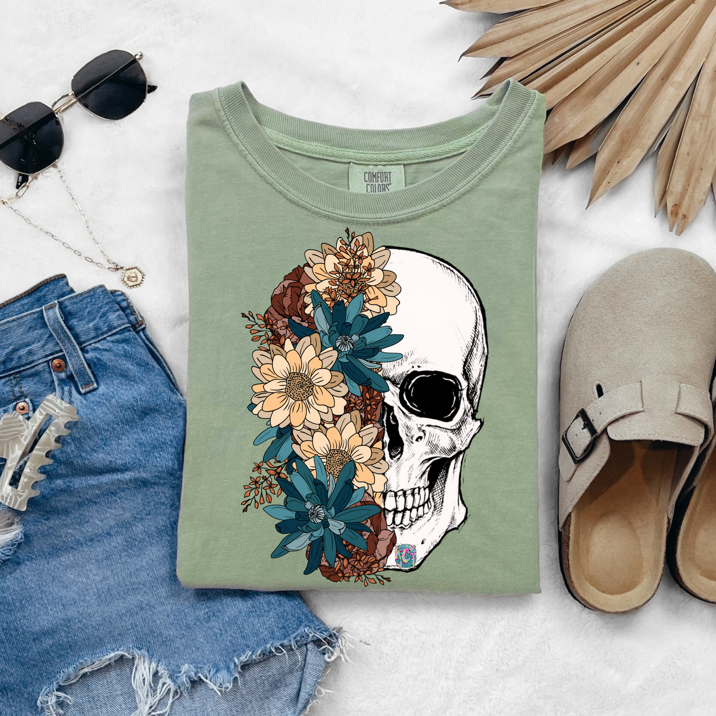 Skull Floral Boho DTF