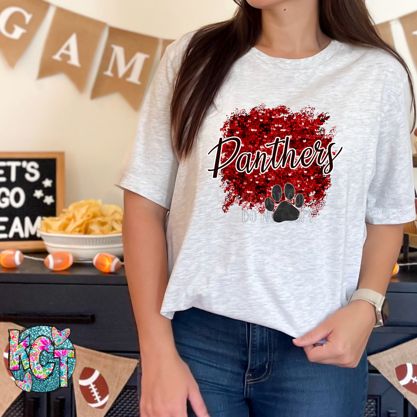 Panthers Red Sequin PNG