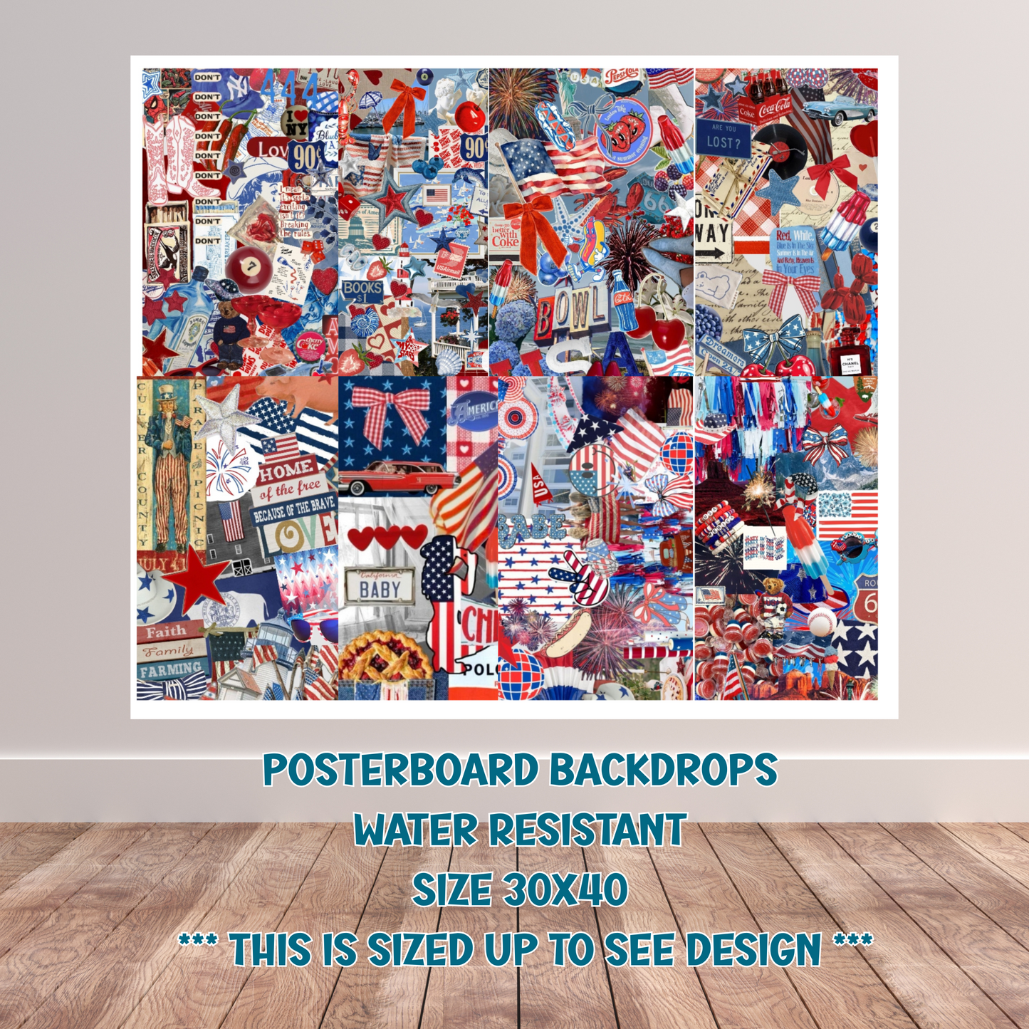 Americana Collage Backdrop
