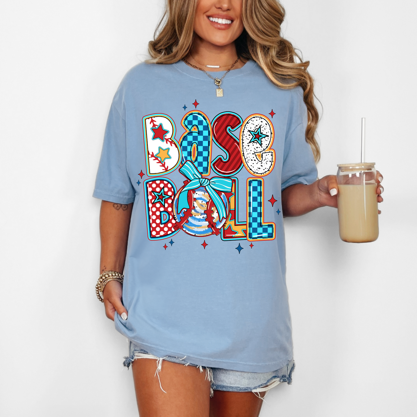 Baseball Blue/Red DTF