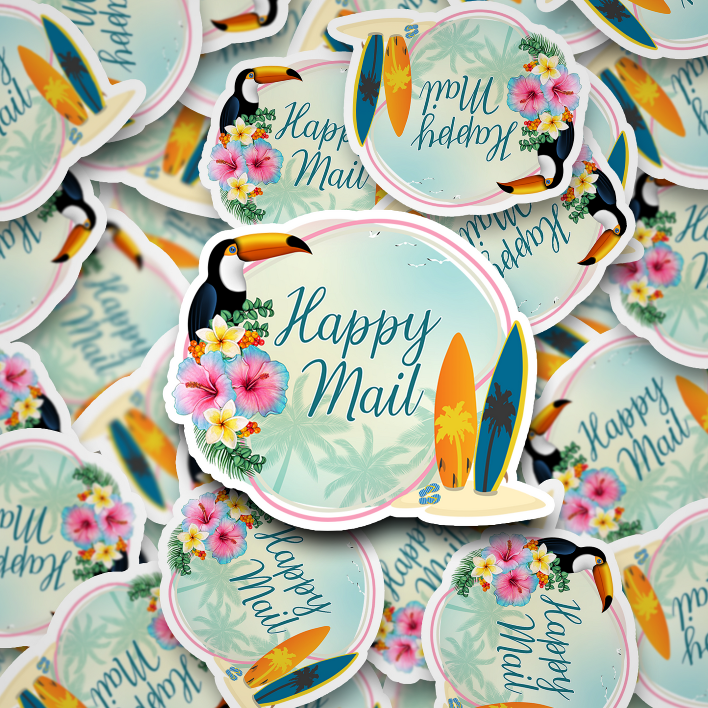 Happy Mail Hawaiian Themed