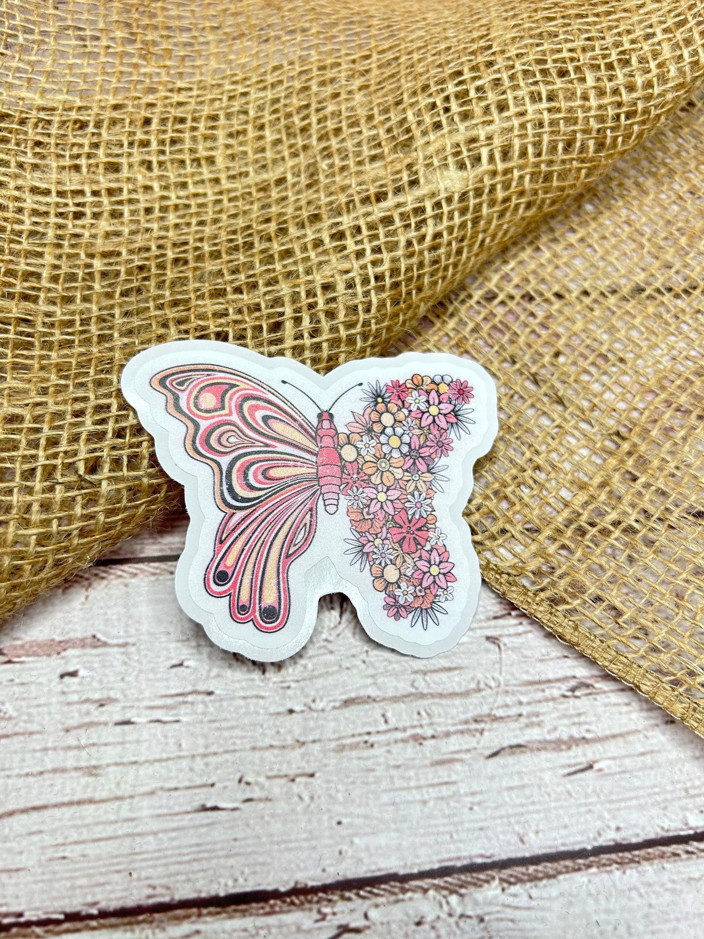B33 Butterfly Flower Boho DC
