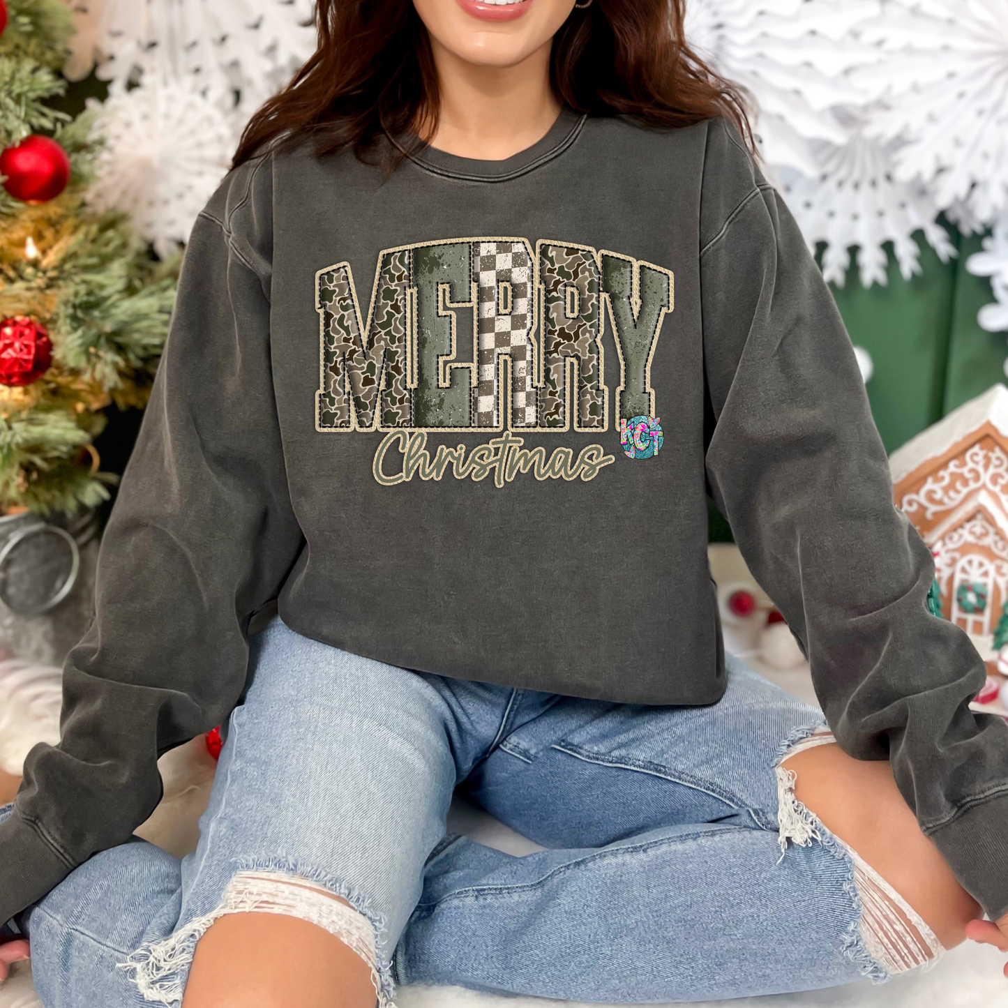 Merry Christmas Camo DTF