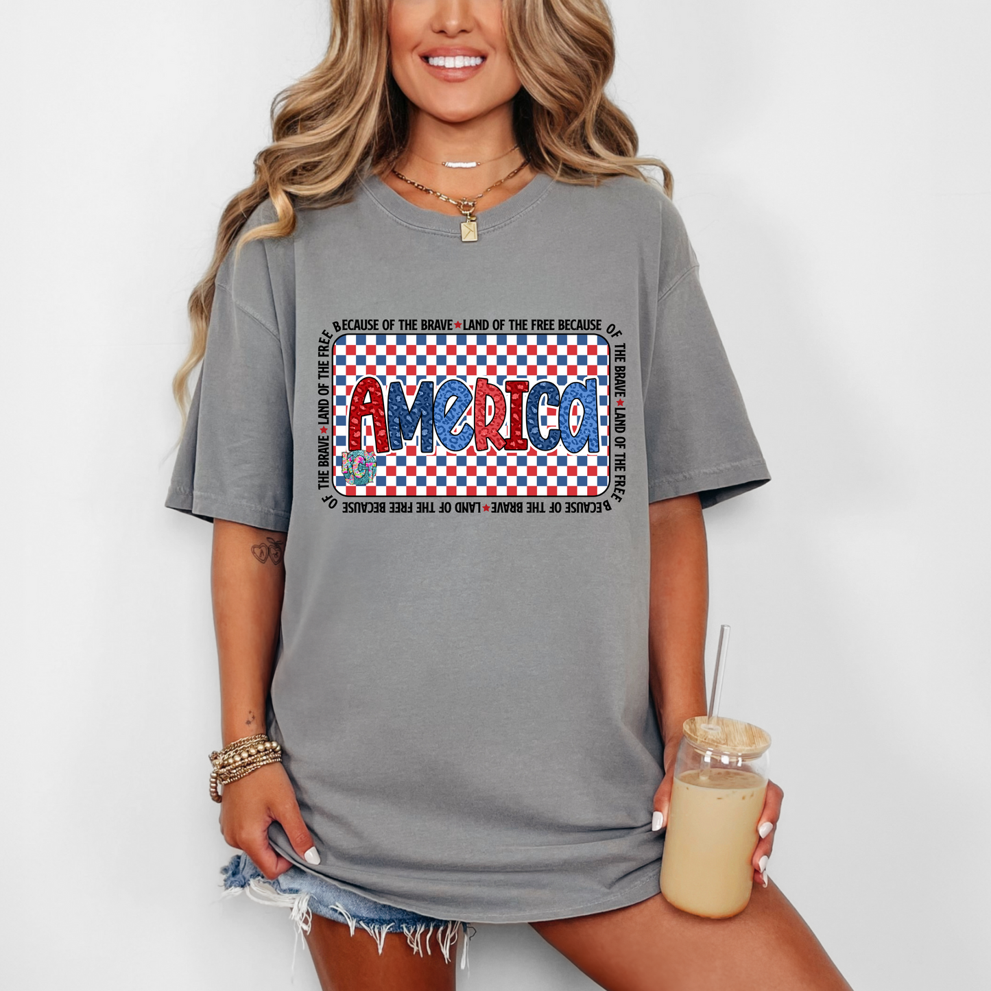 America Checkered DTF