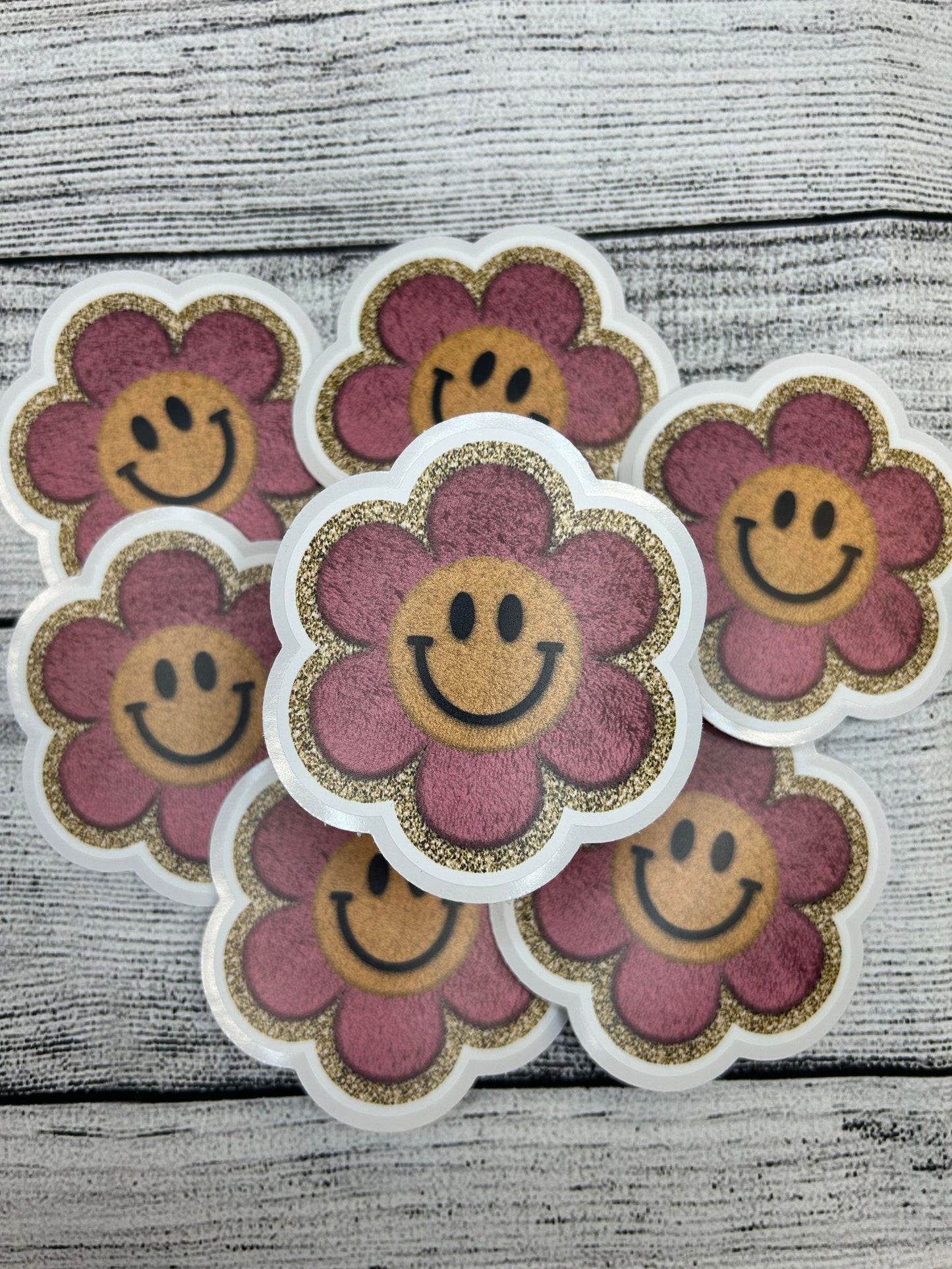 Flower smile pink glitter DC
