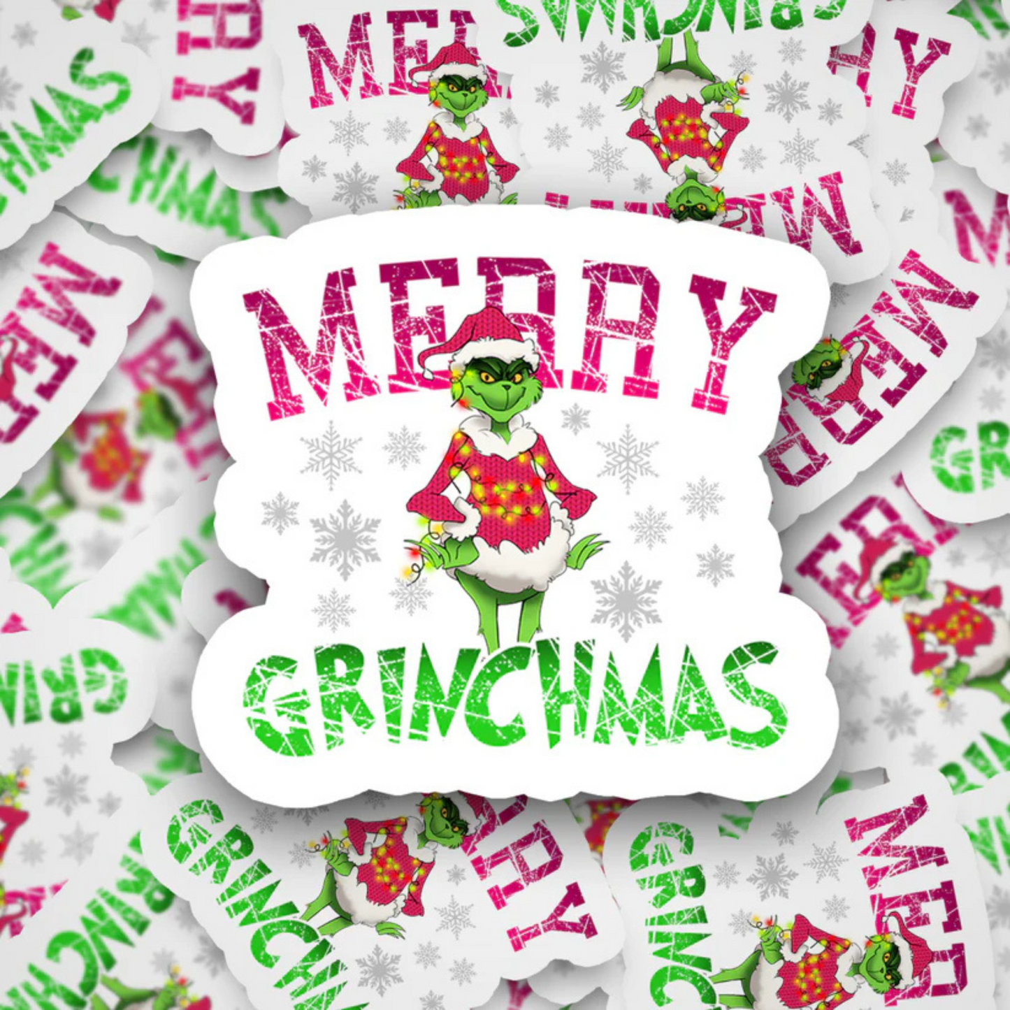 Green Dude Christmas Sticker Set