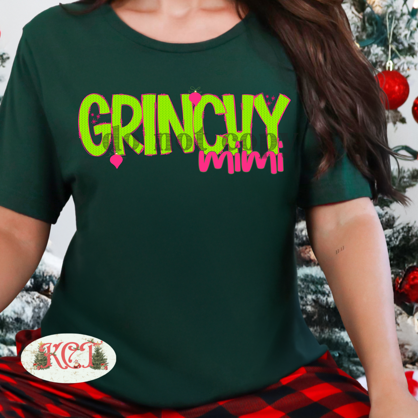 Grinchy Mimi Green Knit png