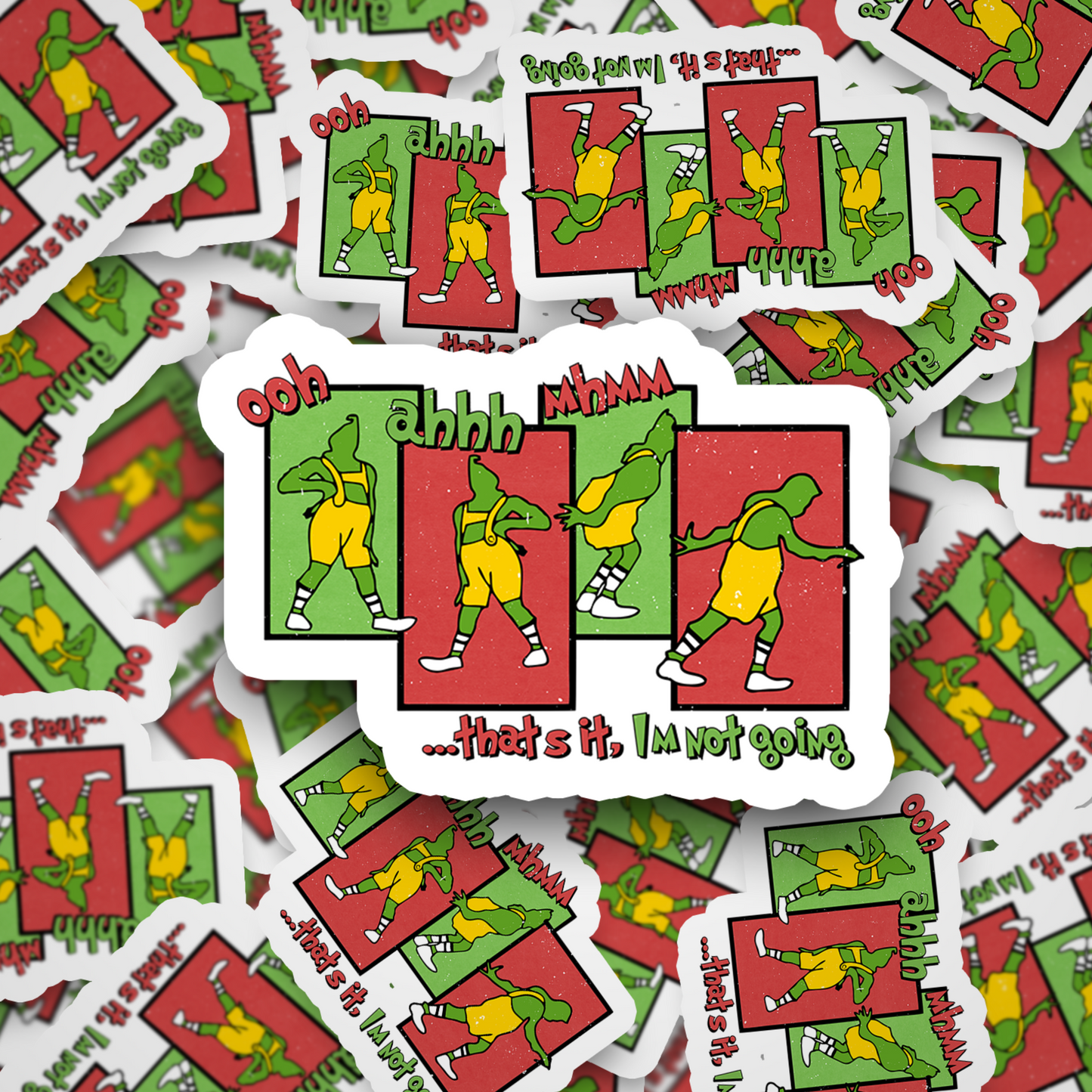 Green Dude Christmas Sticker Set