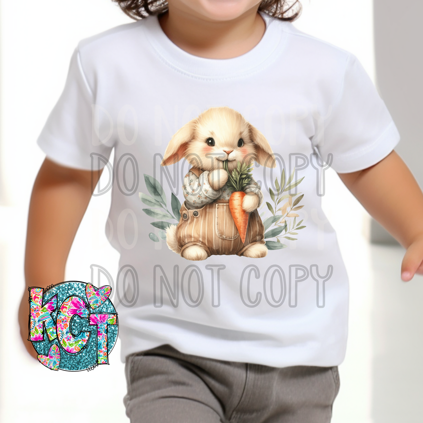 Farmer Bunny with Carrot DTF