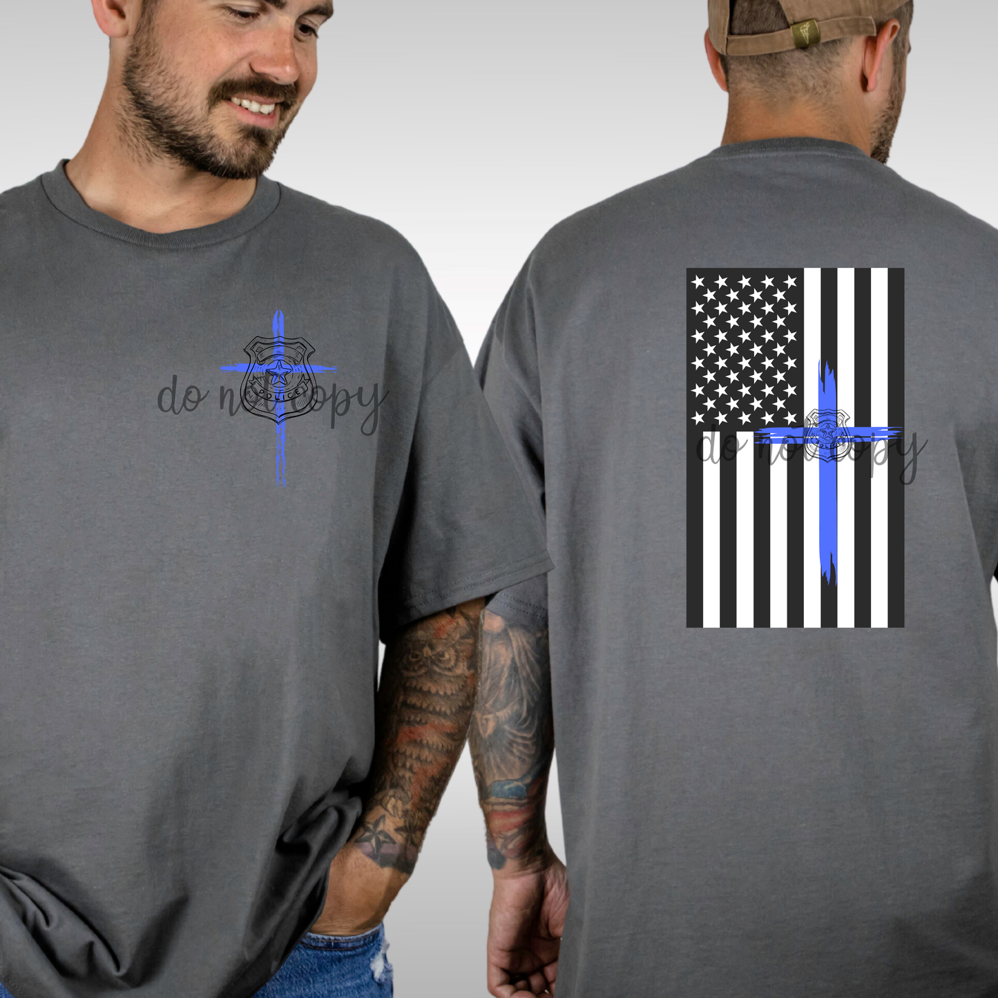Blue Line Cross Dtf