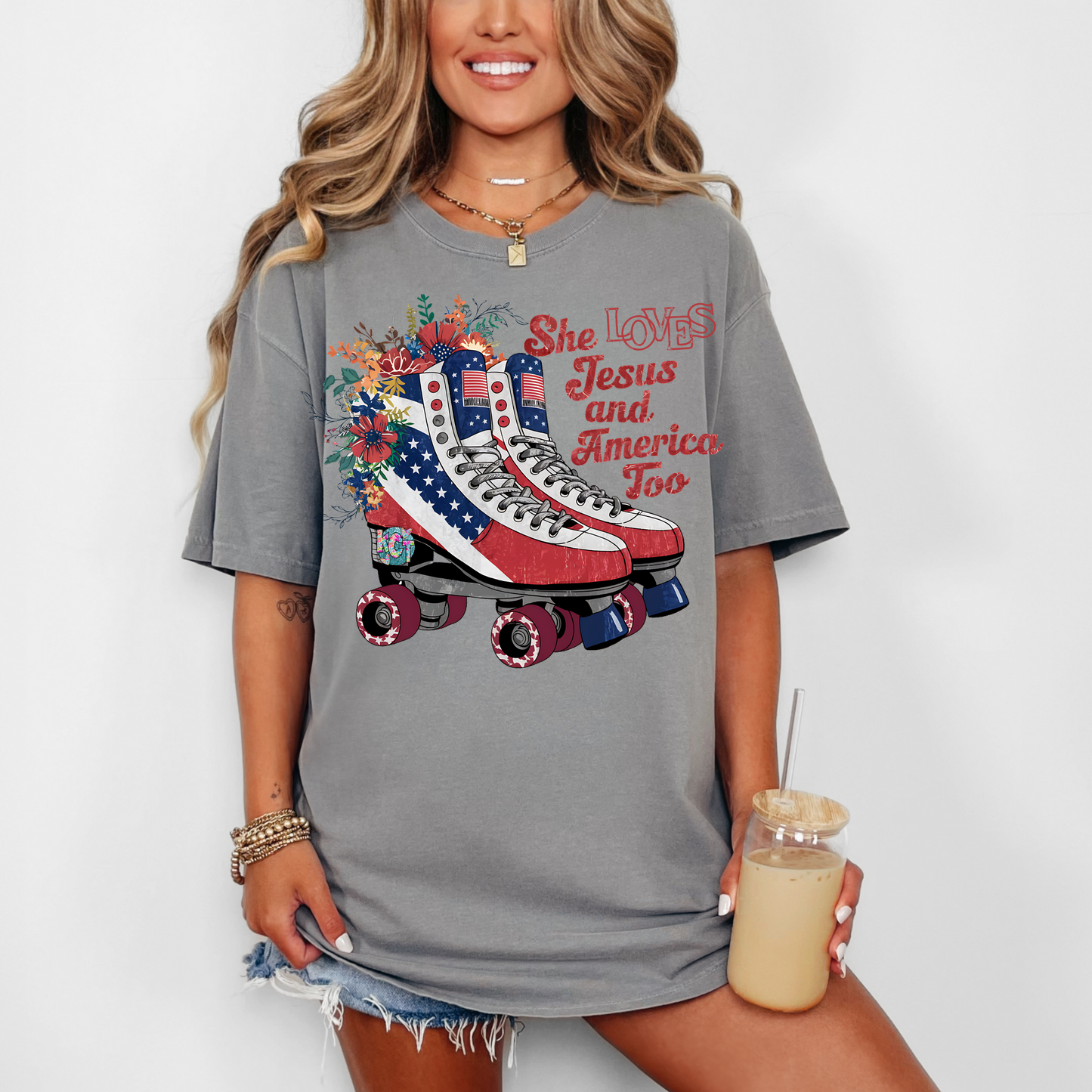 She loves Jesus and America too rollerblades DTF