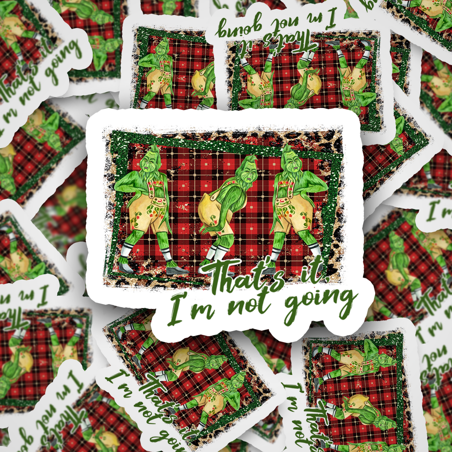 Green Dude Christmas Sticker Set