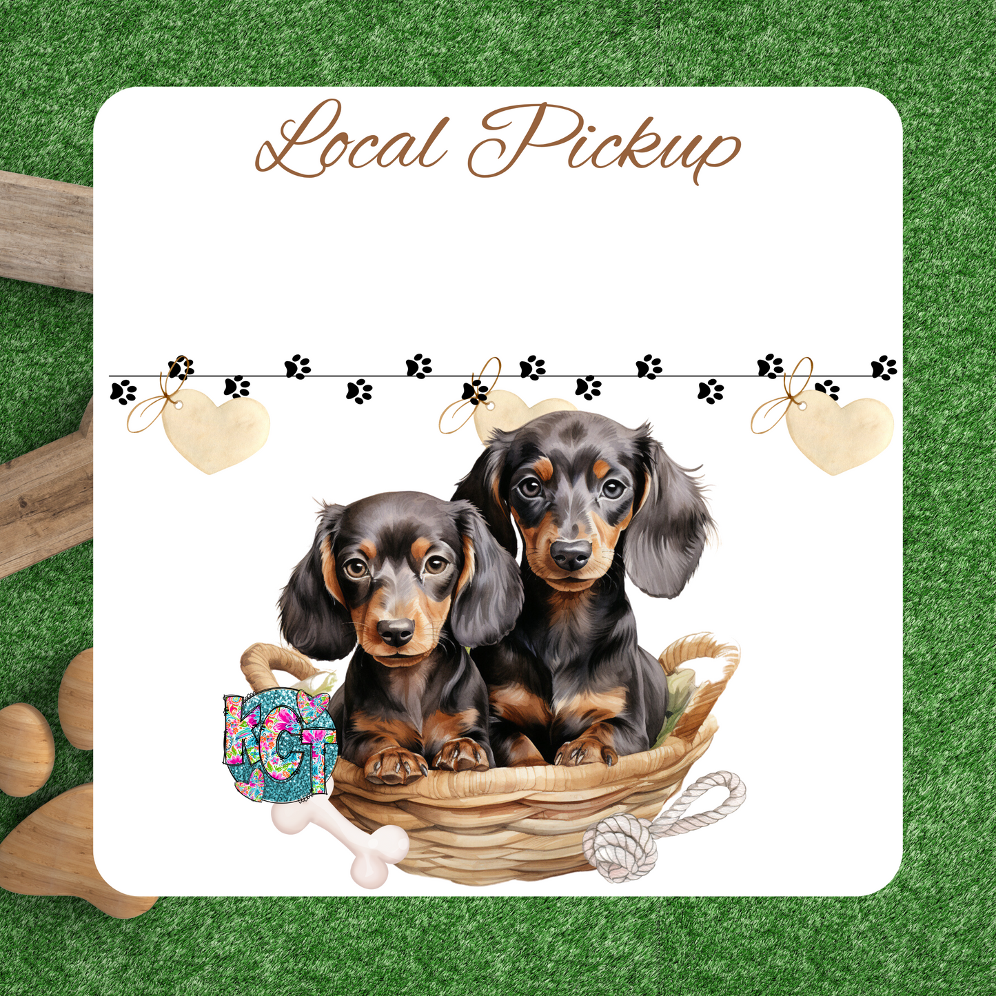 Local Pickup Dachshunds in basket