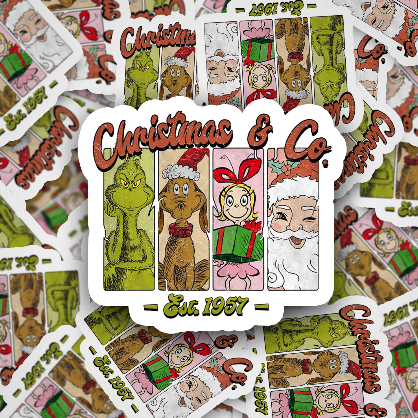 Green Dude Christmas Sticker Set