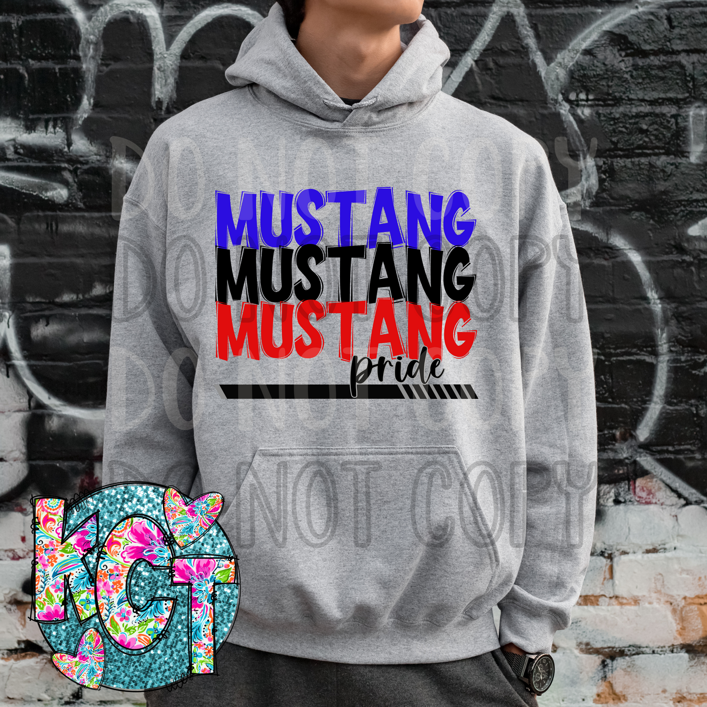 Mustang Mascot Pride DTF