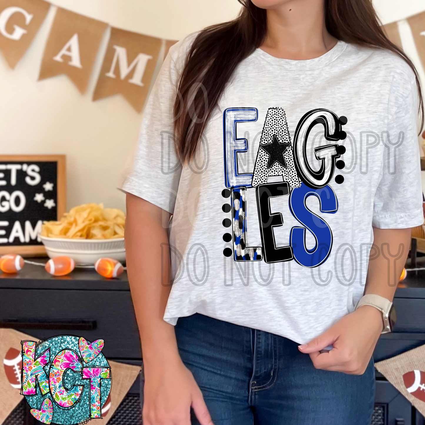 Custom Mascot Colorful LD Stars and Dots DTF