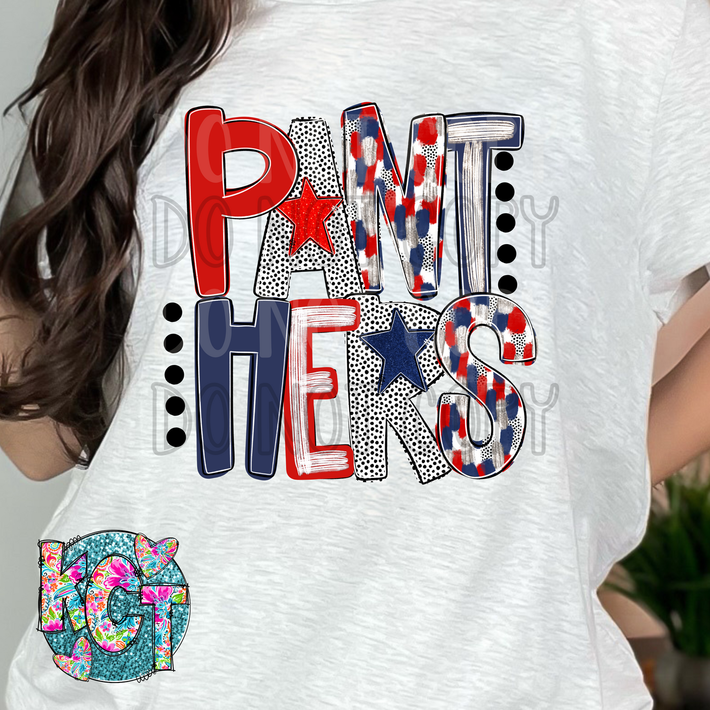 Custom Mascot Colorful LD Stars and Dots DTF