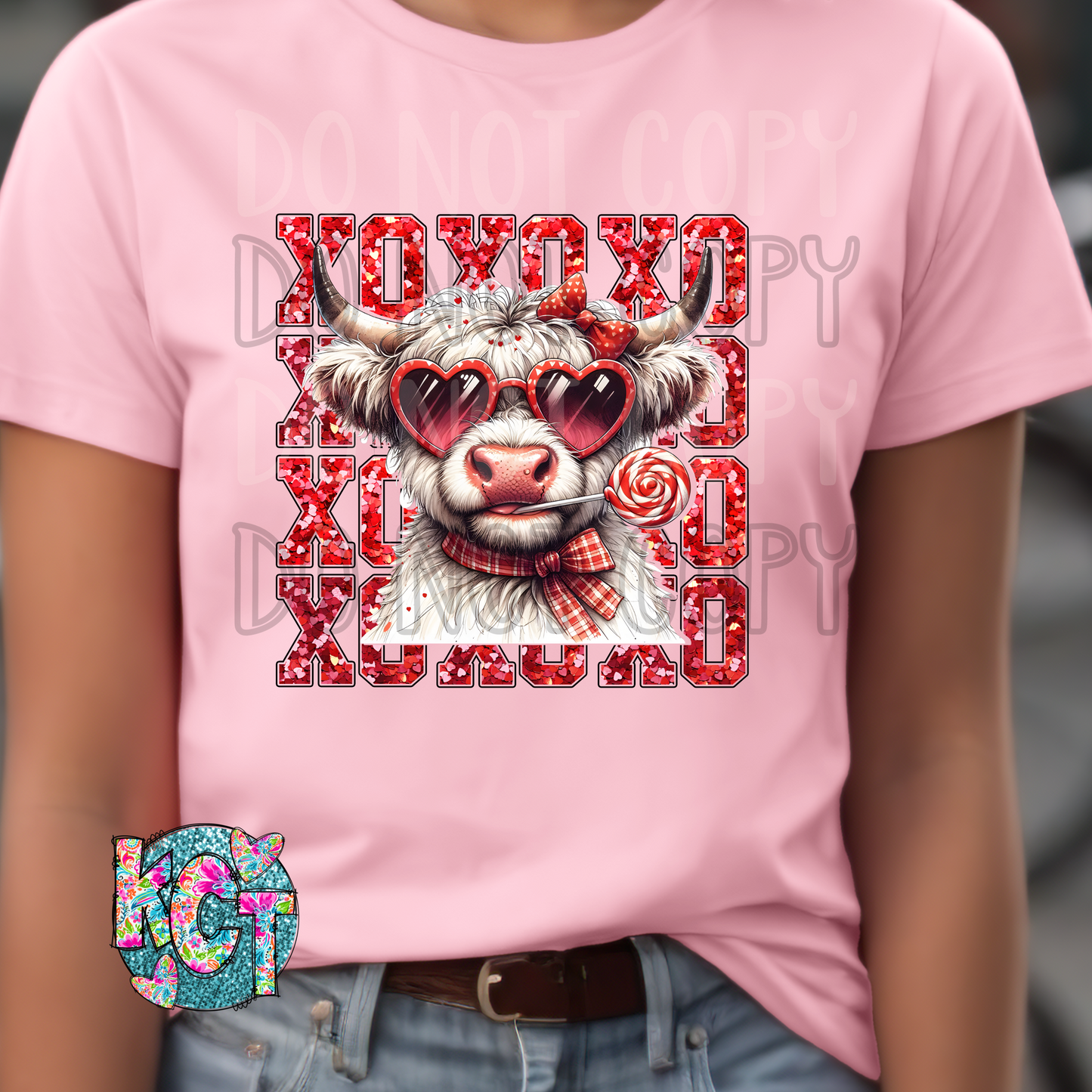 XOXO Highland Cow DTF