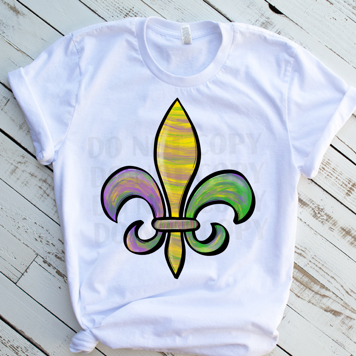 Mardi Gras Fleur De Lis DTF