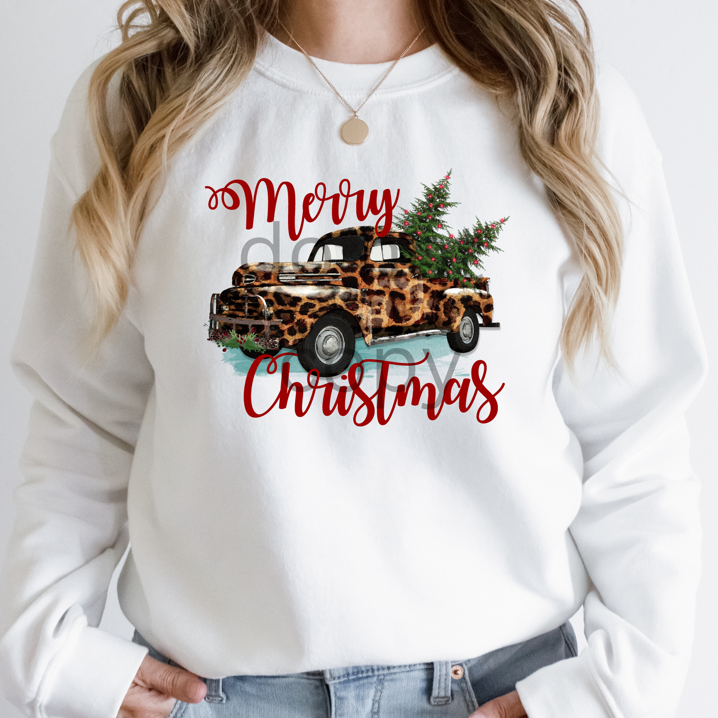 Merry Christmas (Leopard Truck) DTF