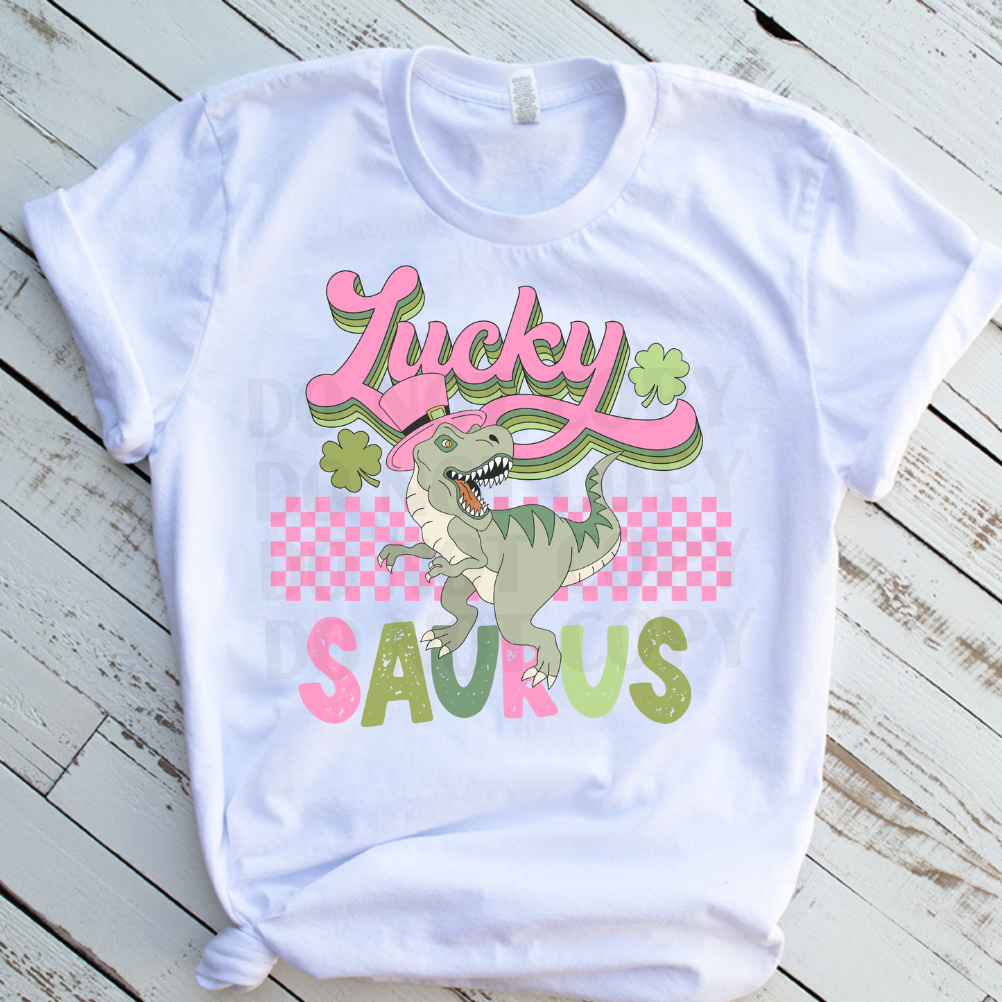 Lucky Saurus (pink) DTF
