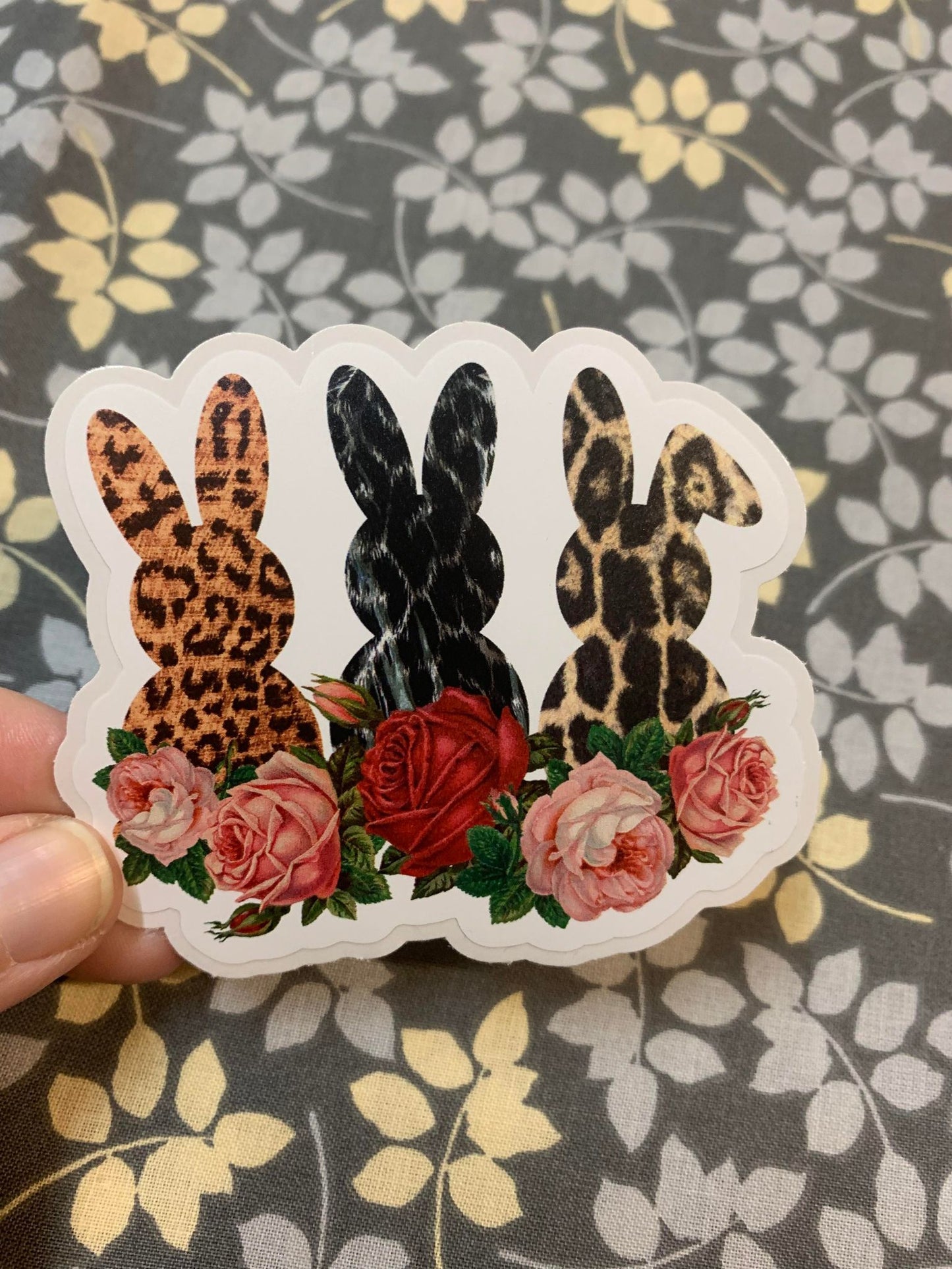 3 Leopard Easter Bunnies